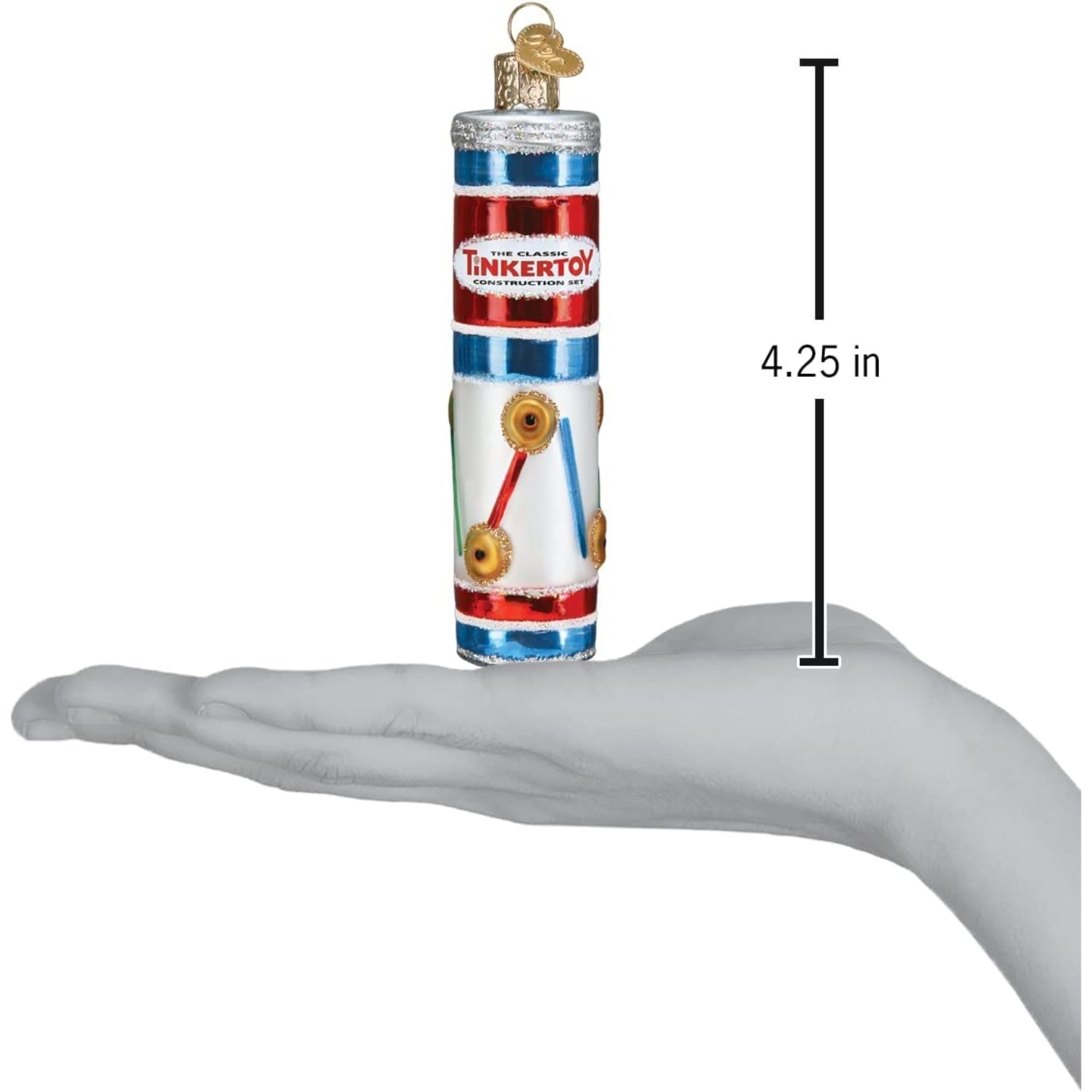 Old World Christmas Blown Glass Ornament for Christmas Tree, Tinkertoy