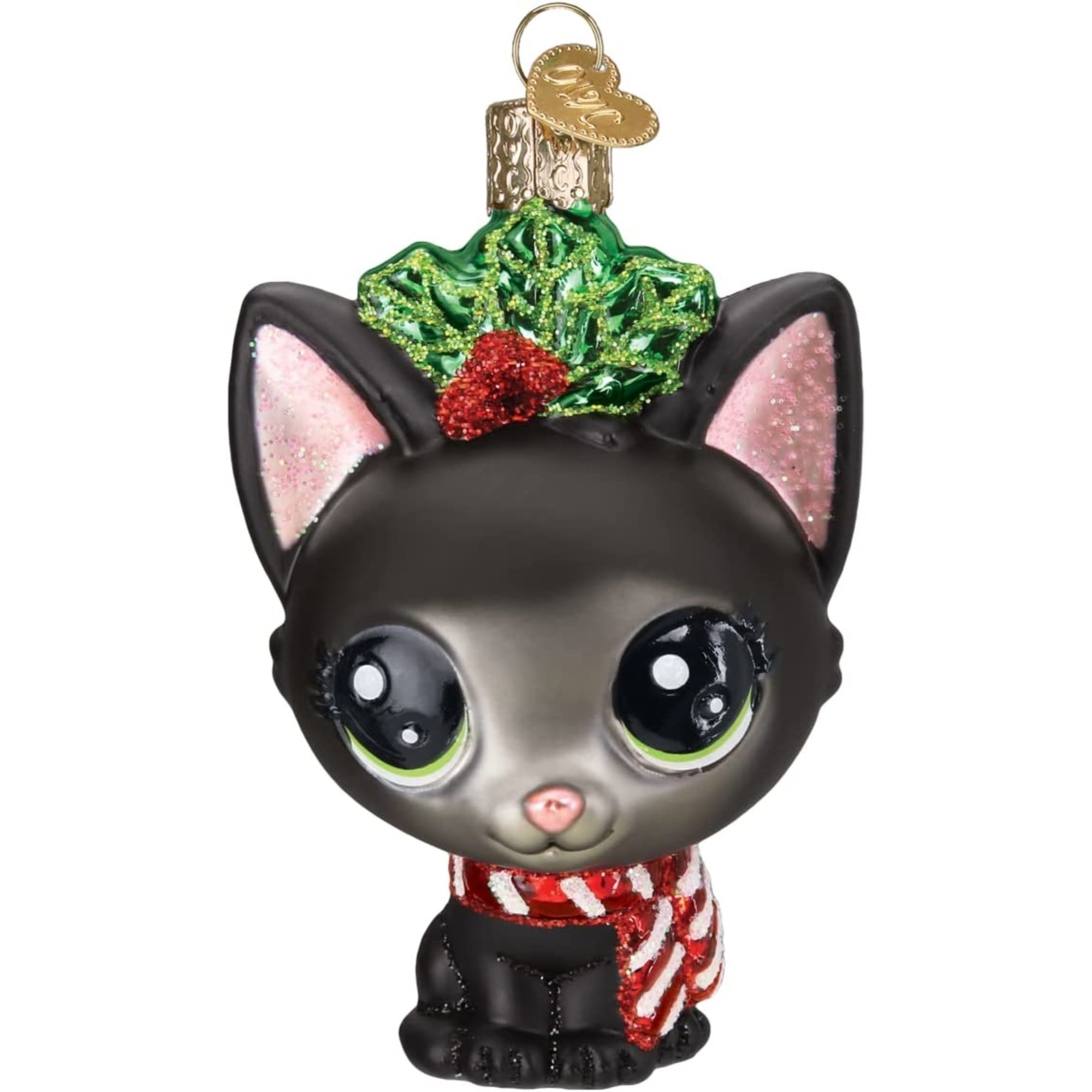 Old World Christmas Blown Glass Ornament for Christmas Tree, Littlest Pet Shop Jade