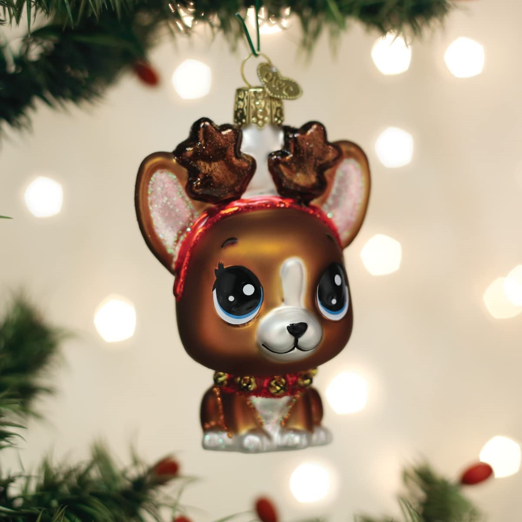 Old World Christmas Blown Glass Ornament for Christmas Tree, Littlest Pet Shop Roxie