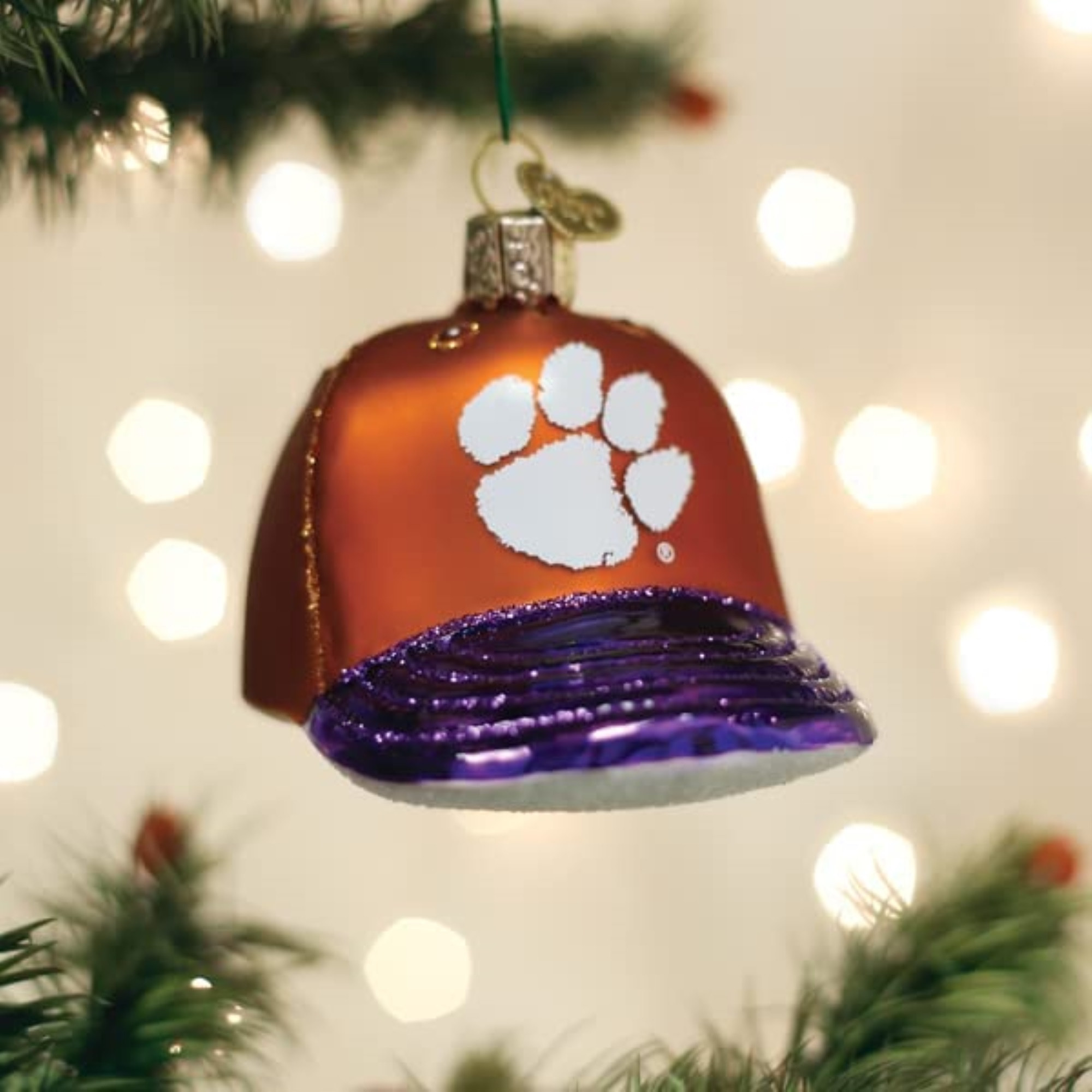 Old World Christmas Hanging Glass Tree Ornament, Clemson Baseball Cap