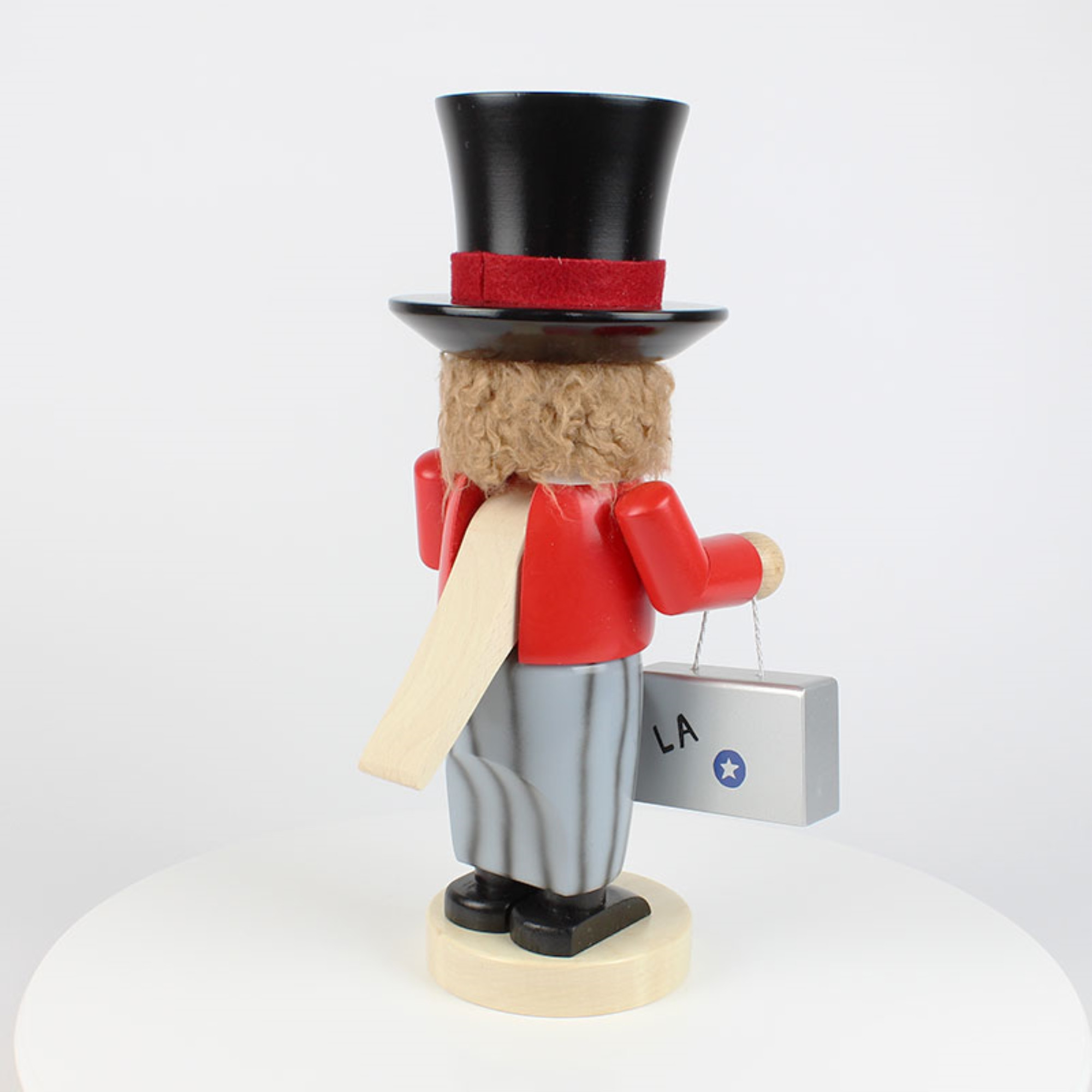 Kurt Adler Steinbach Wooden Chubby Nutcracker, Traveler, 12"