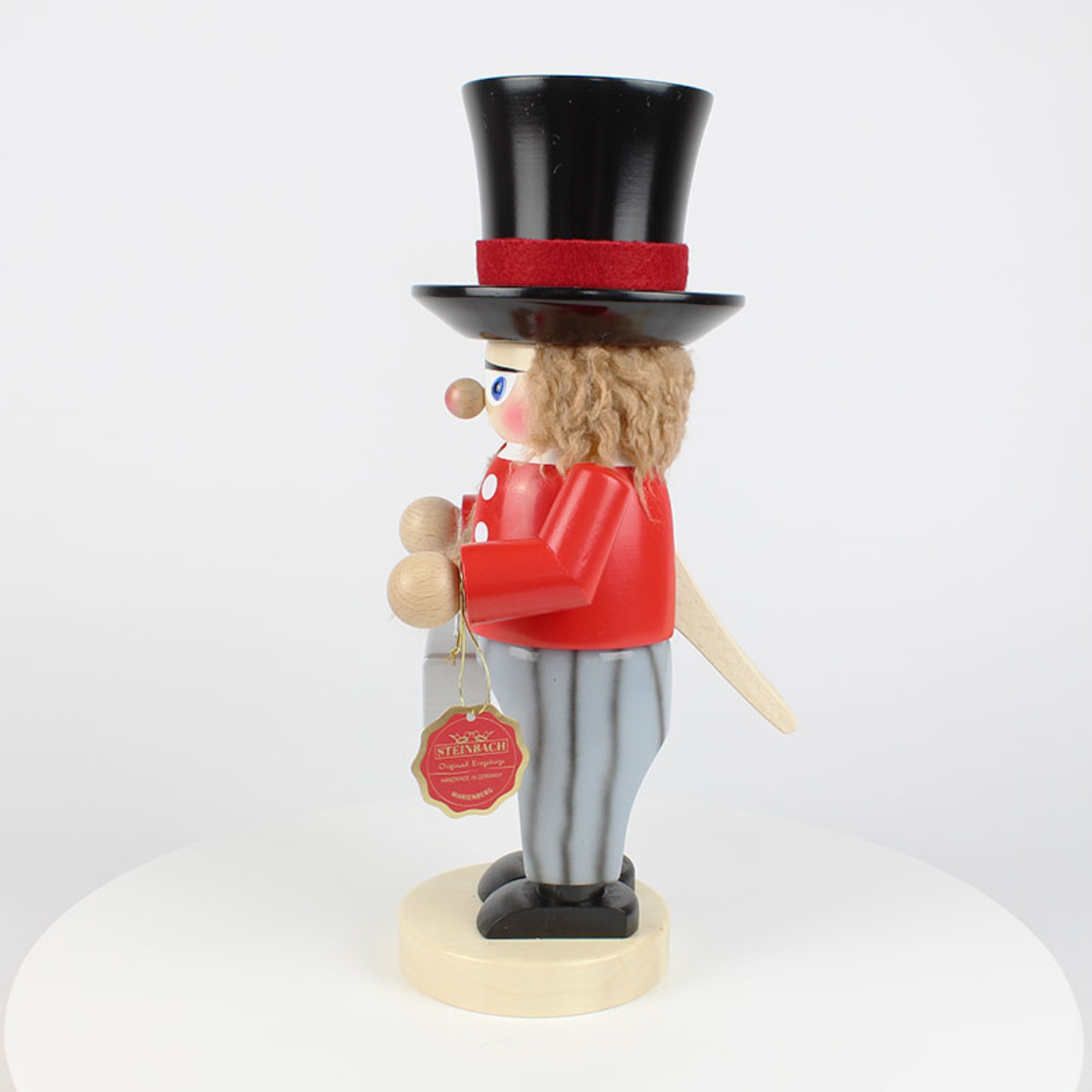 Kurt Adler Steinbach Wooden Chubby Nutcracker, Traveler, 12"