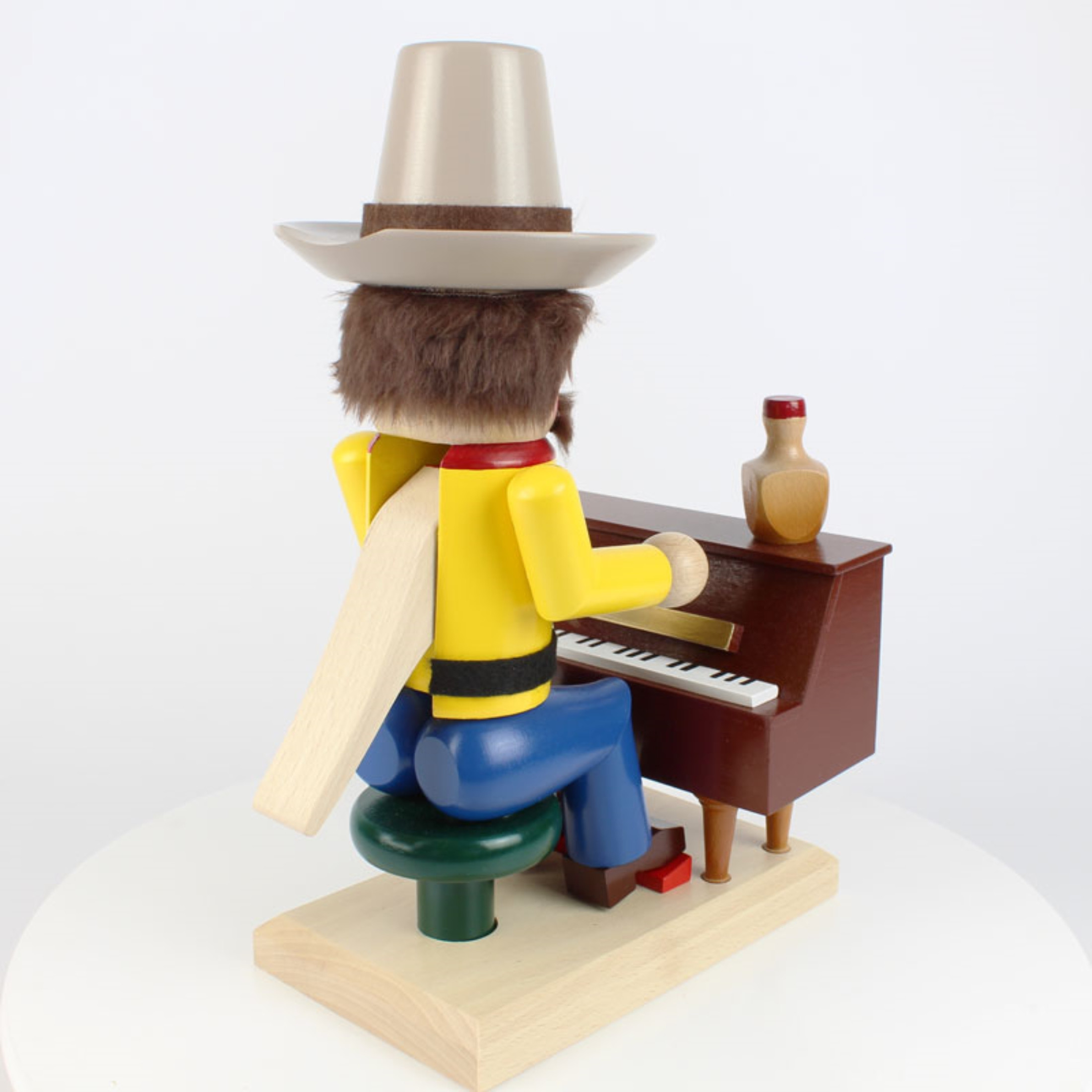 Kurt Adler Steinbach Wooden Chubby Nutcracker, Musical Texan, 12"