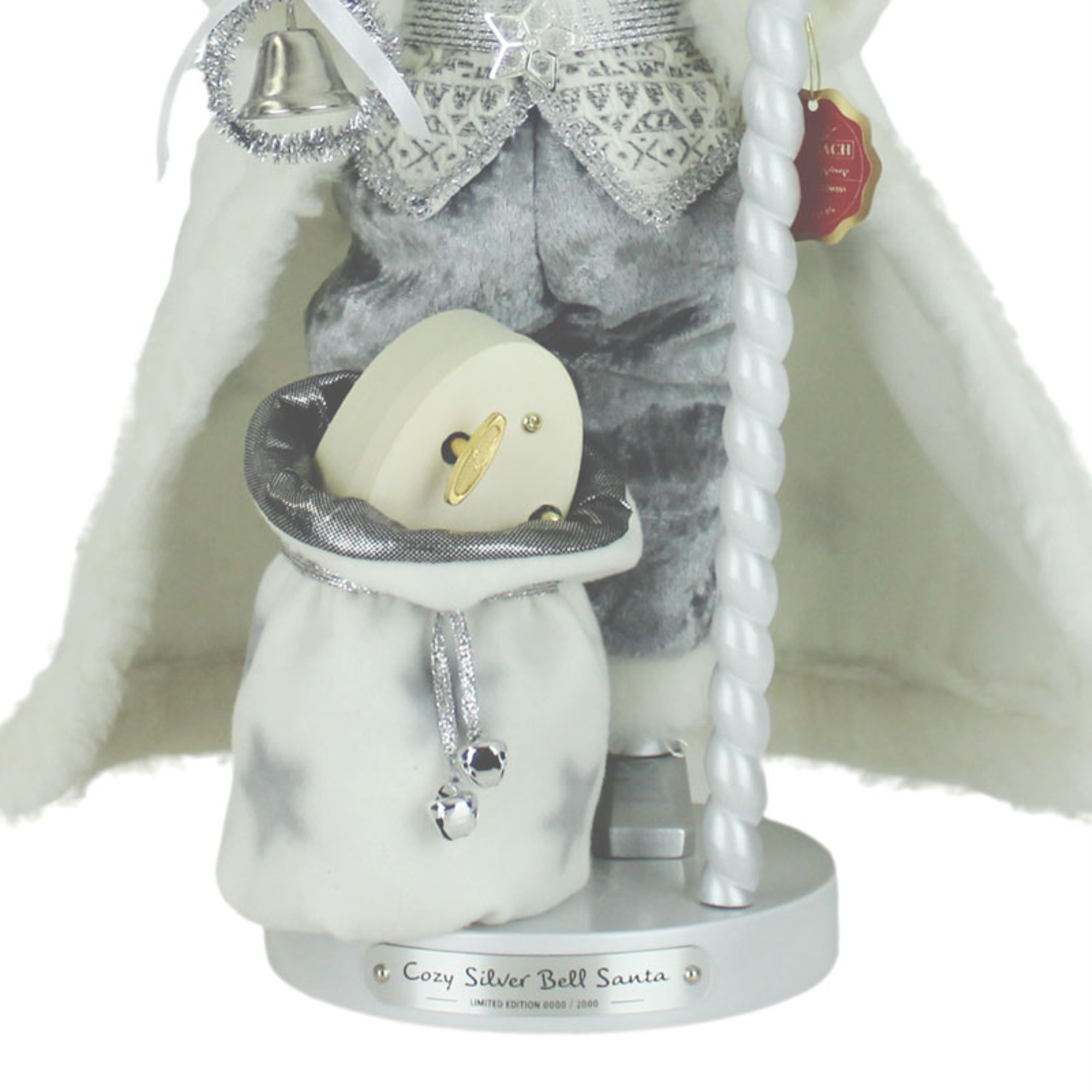 Steinbach Limited Edition Musical Big Nutcracker, Cozy Silver Bell Santa, 23"