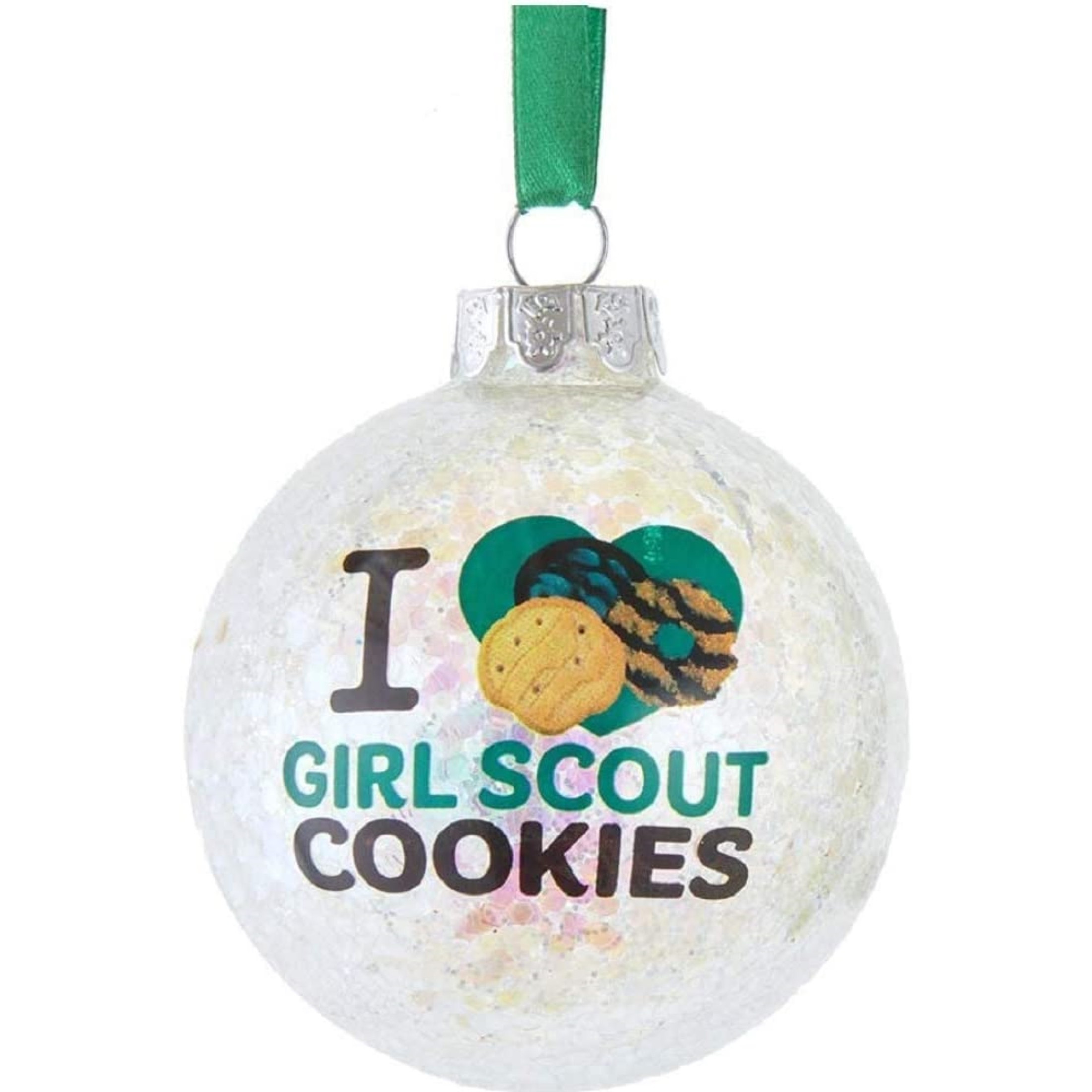 Kurt Adler Girl Scouts of the USA Glass Ball Ornament, Girl Scout Cookies, 3" Kurt Adler Girl Scouts of the USA Glass Ball Ornament, Girl Scout Cookies, 3"