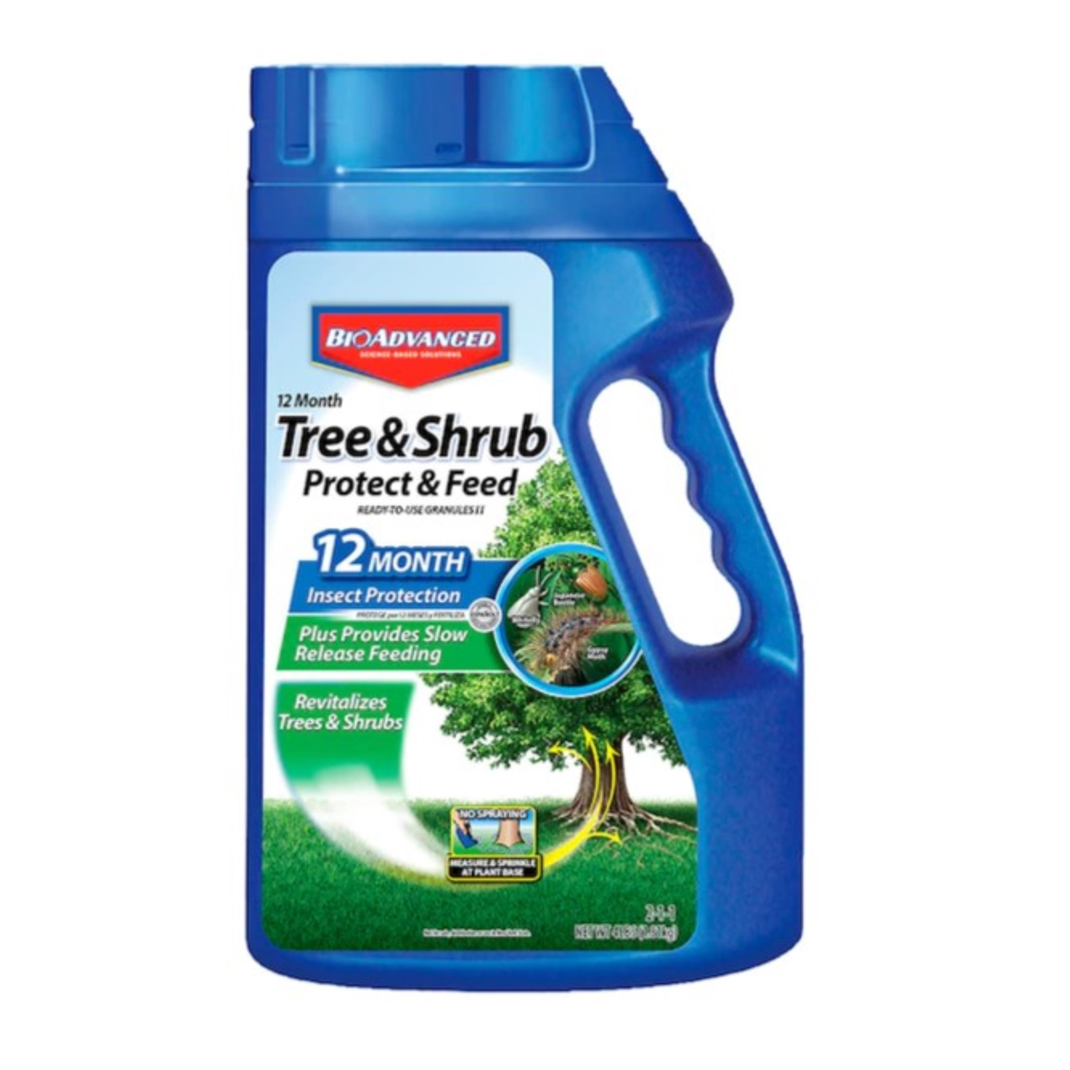 BioAdvance 12 Month Tree and Shrub Protect and Feed Granules, 4LB Bag