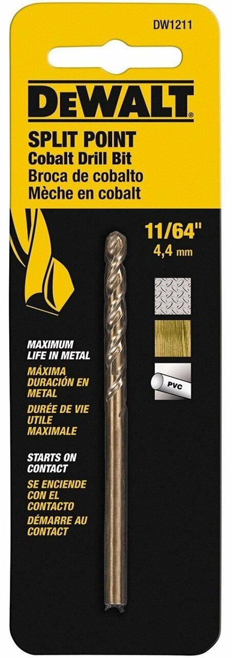 DEWALT DW1211 11/64-Inch Cobalt Split Point Twist Drill Bit