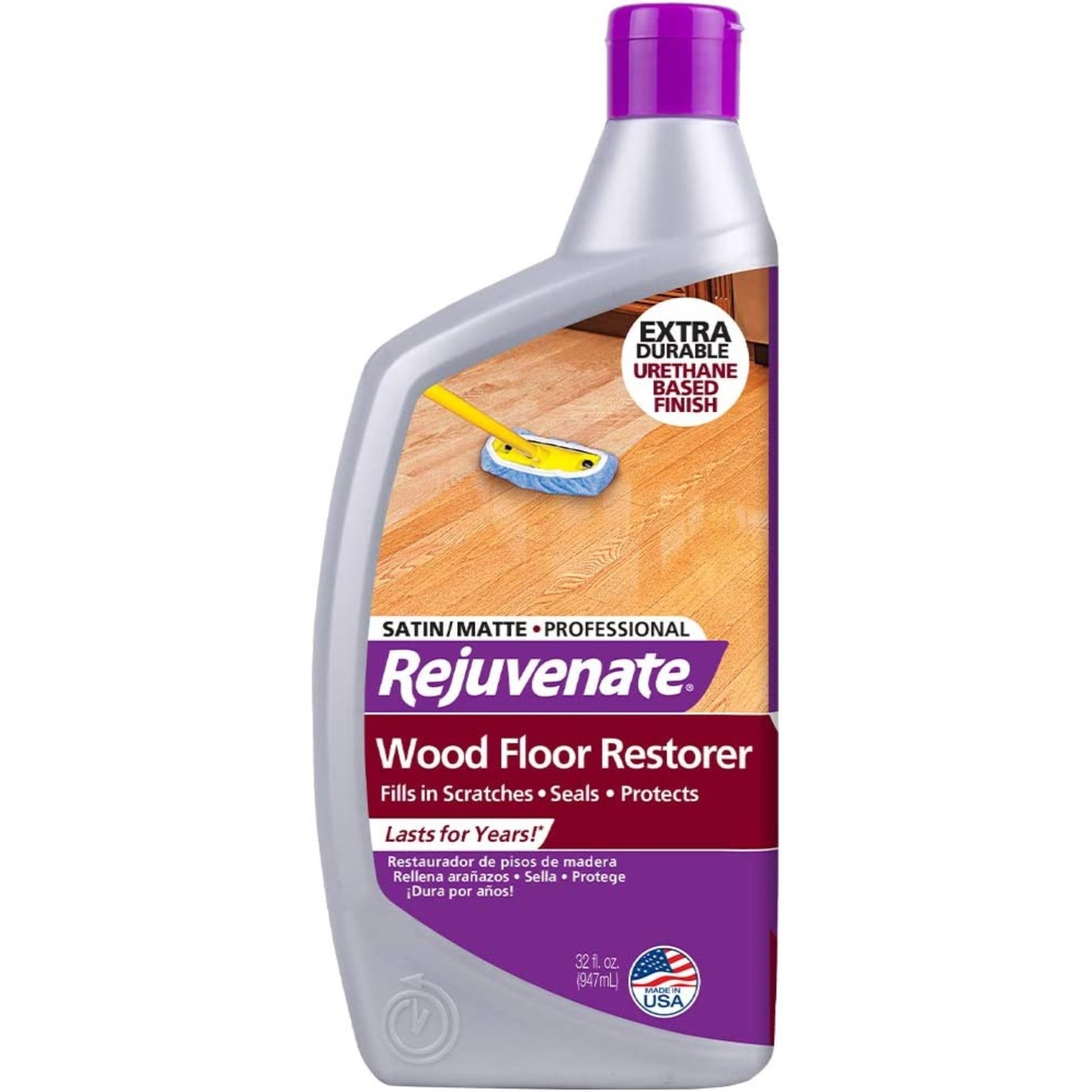 Rejuvenate Professional Wood Floor Restorer and Polish, Satin Finish, 32fl oz