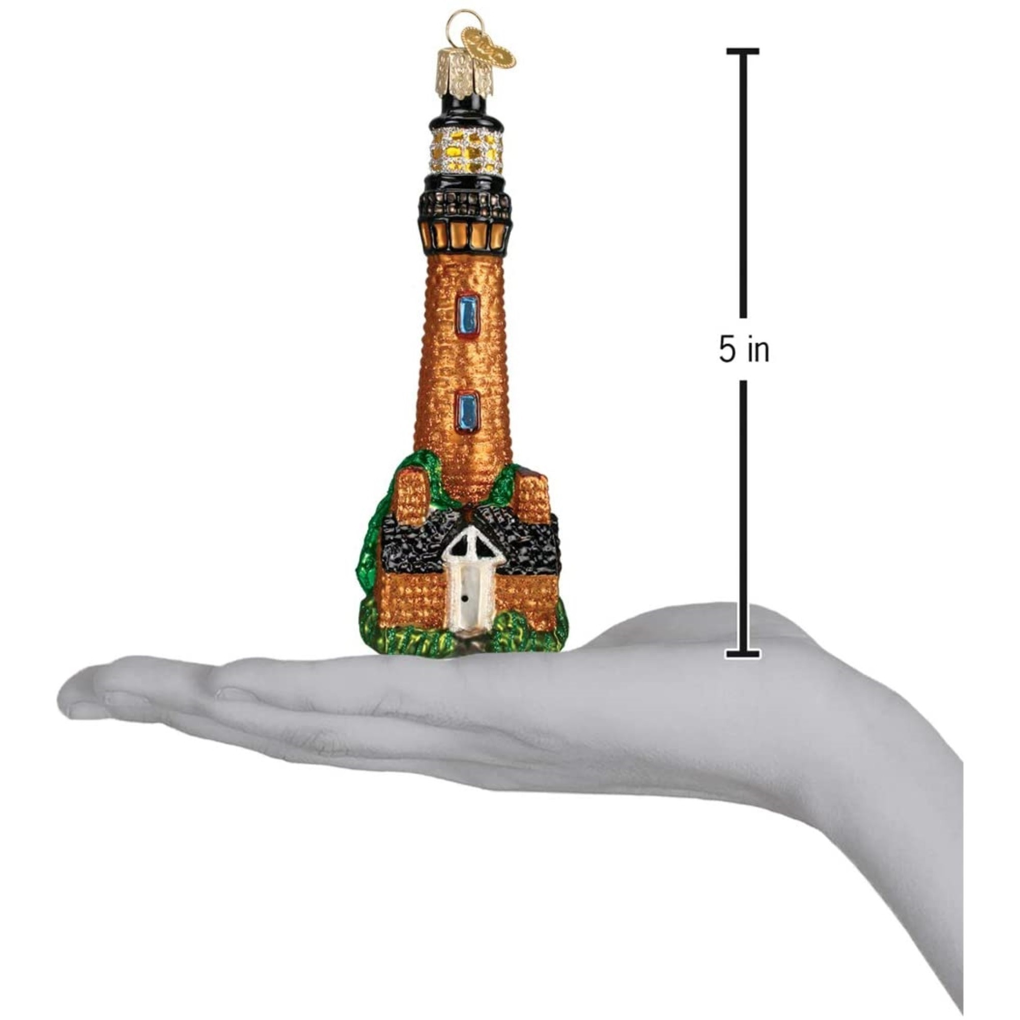 Old World Christmas Glass Blown Ornament for Christmas Tree, Currituck Lighthouse