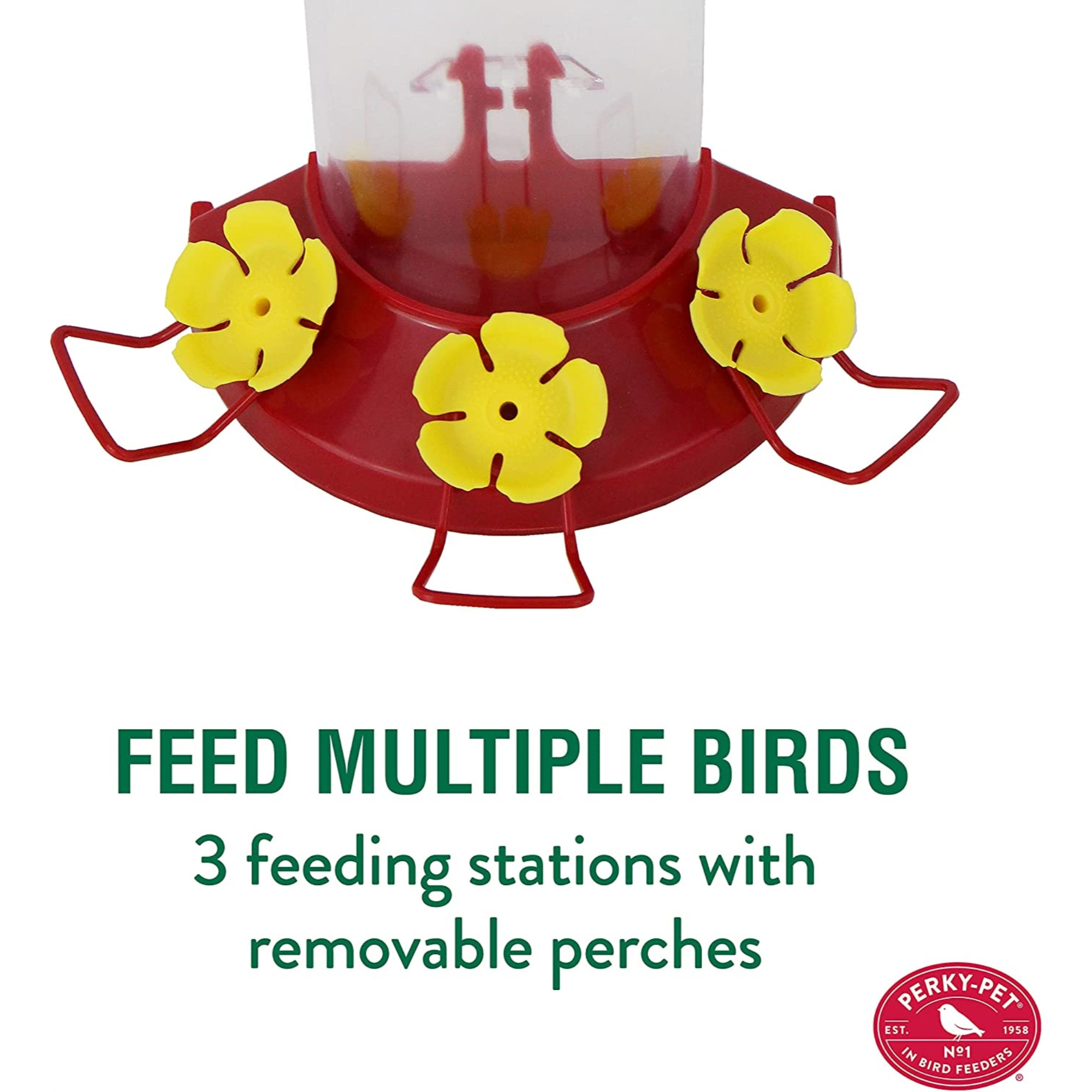Perky-Pet Window Mount Hummingbird Feeder, Iridescent color, 8 Oz