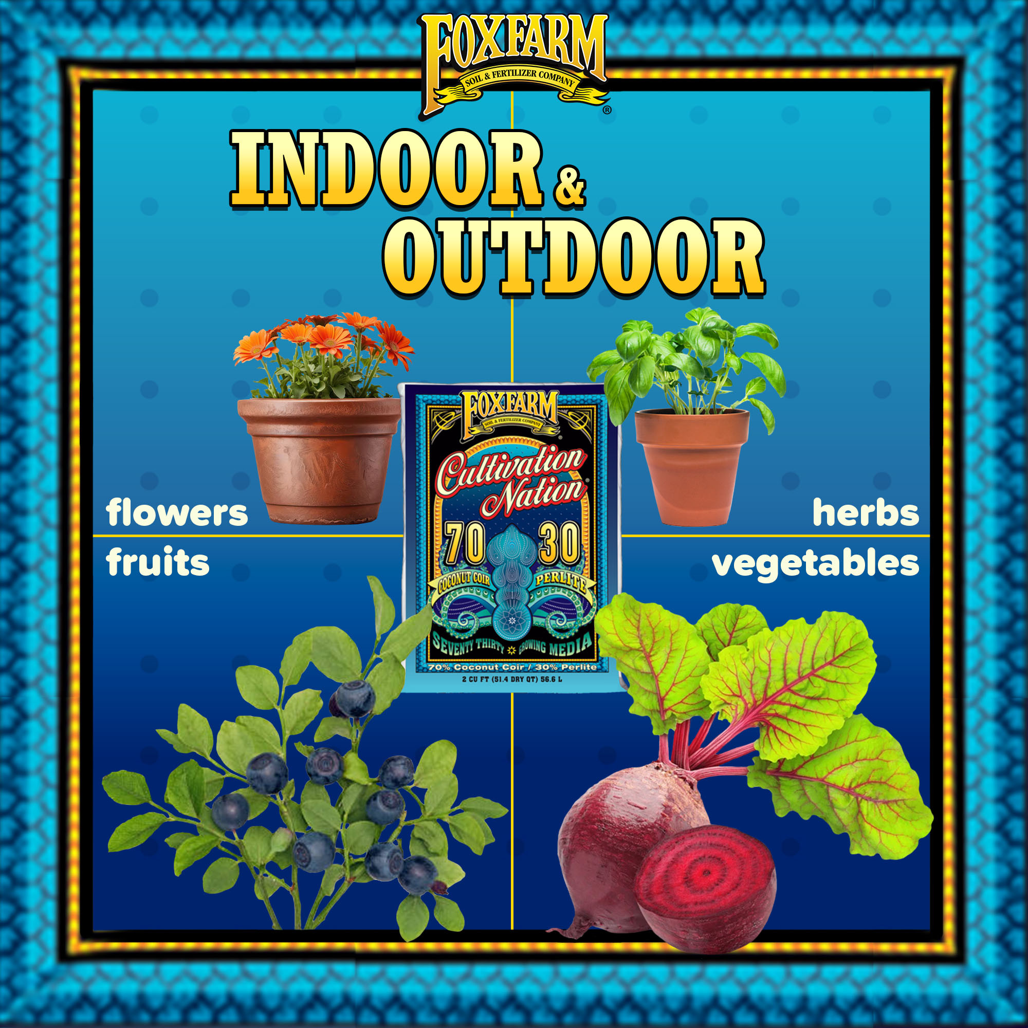 FoxFarm Cultivation Nation 70:30 Growing Media with Coco Coir & Perlite, 2cu ft