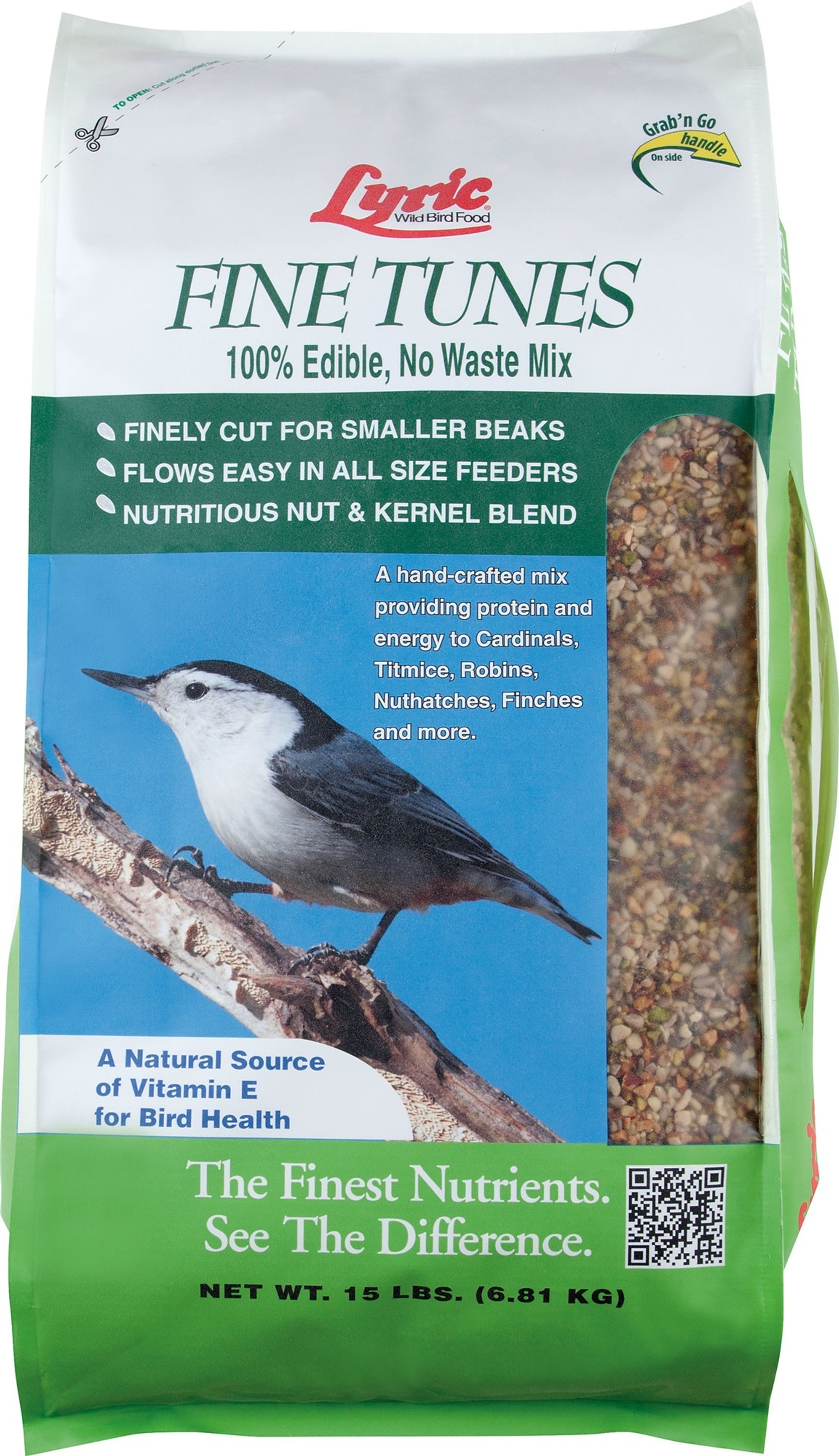 Lyric Bird Seed Fine Tunes No Waste Mix, 15 Lb