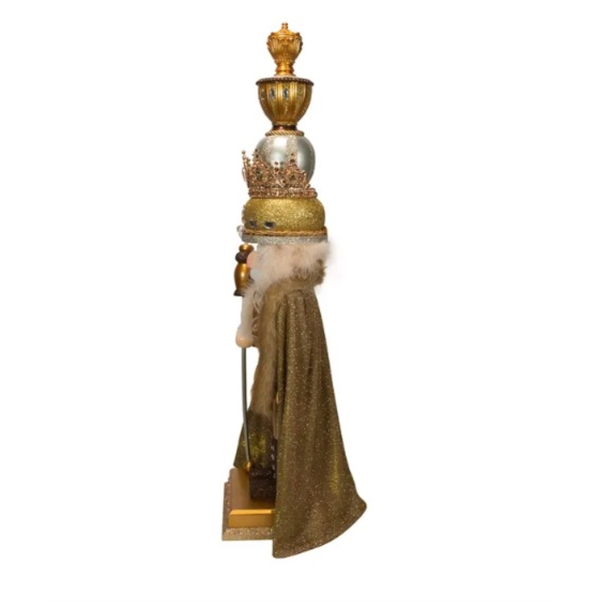 Kurt Adler Hollywood Gold King Nutcracker Christmas Decoration, 36"