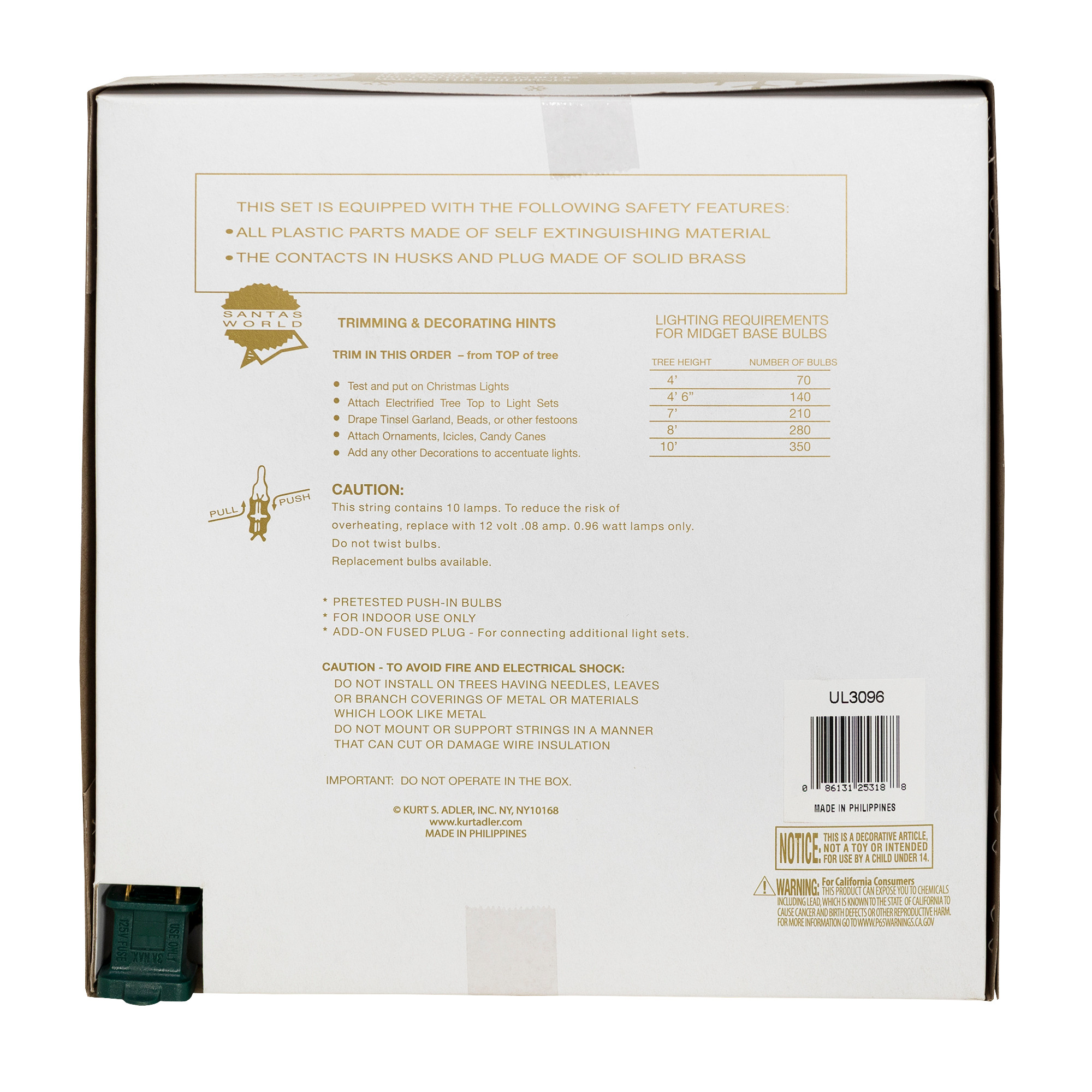 Kurt Adler 10-Light Silver Wire Capiz Treetop, Snowflake, 10"