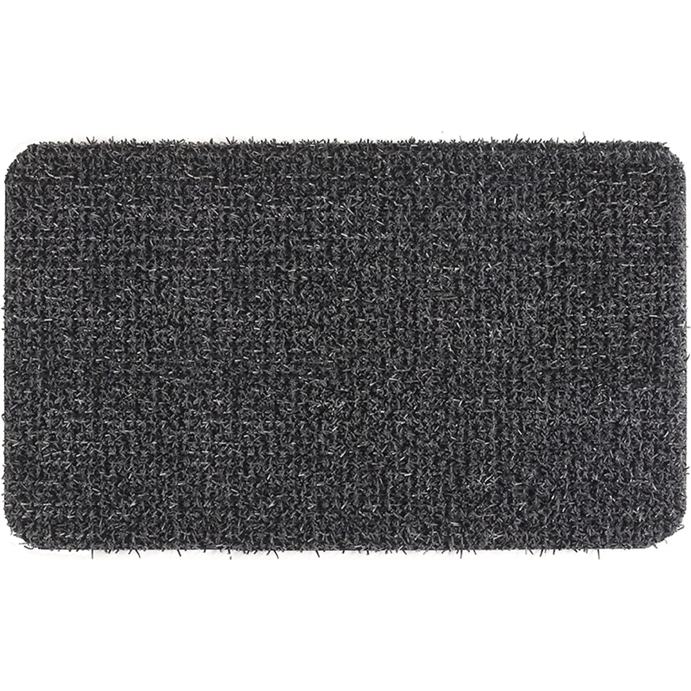 GrassWorx Clean Machine Astroturf Door Mat, Flint Gray, 18" x 30"