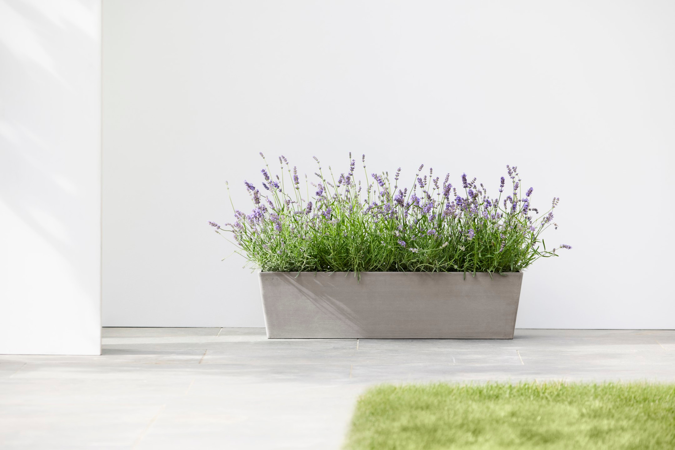 Indoor/Outdoor Planter Rectangular Modern Pot Bruges Plastic Ecopots Flower