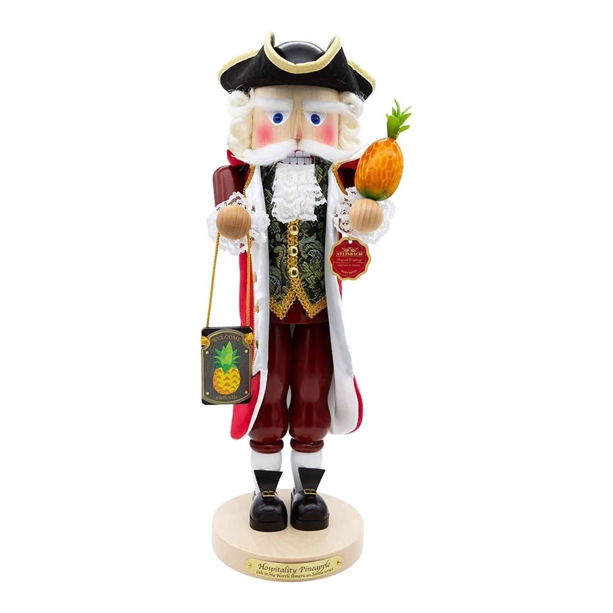 Kurt Adler Steinbach Hospitality Pineapple Nutcracker, 18.7