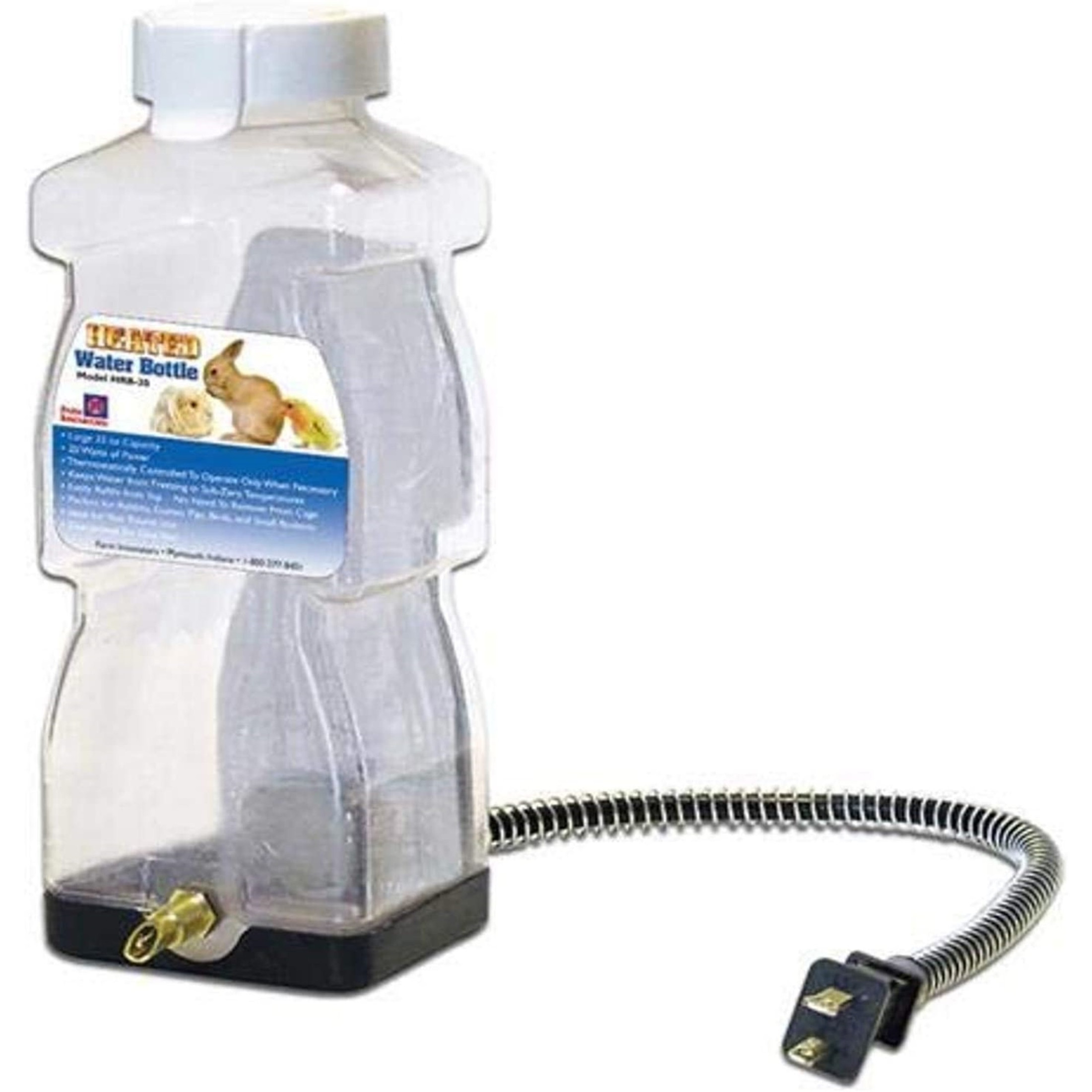 Farm Innovators Model Heated Water Bottle for Rabbits, 32-Ounce, 20-Watt Farm Innovators Model Heated Water Bottle for Rabbits, 32-Ounce, 20-Watt