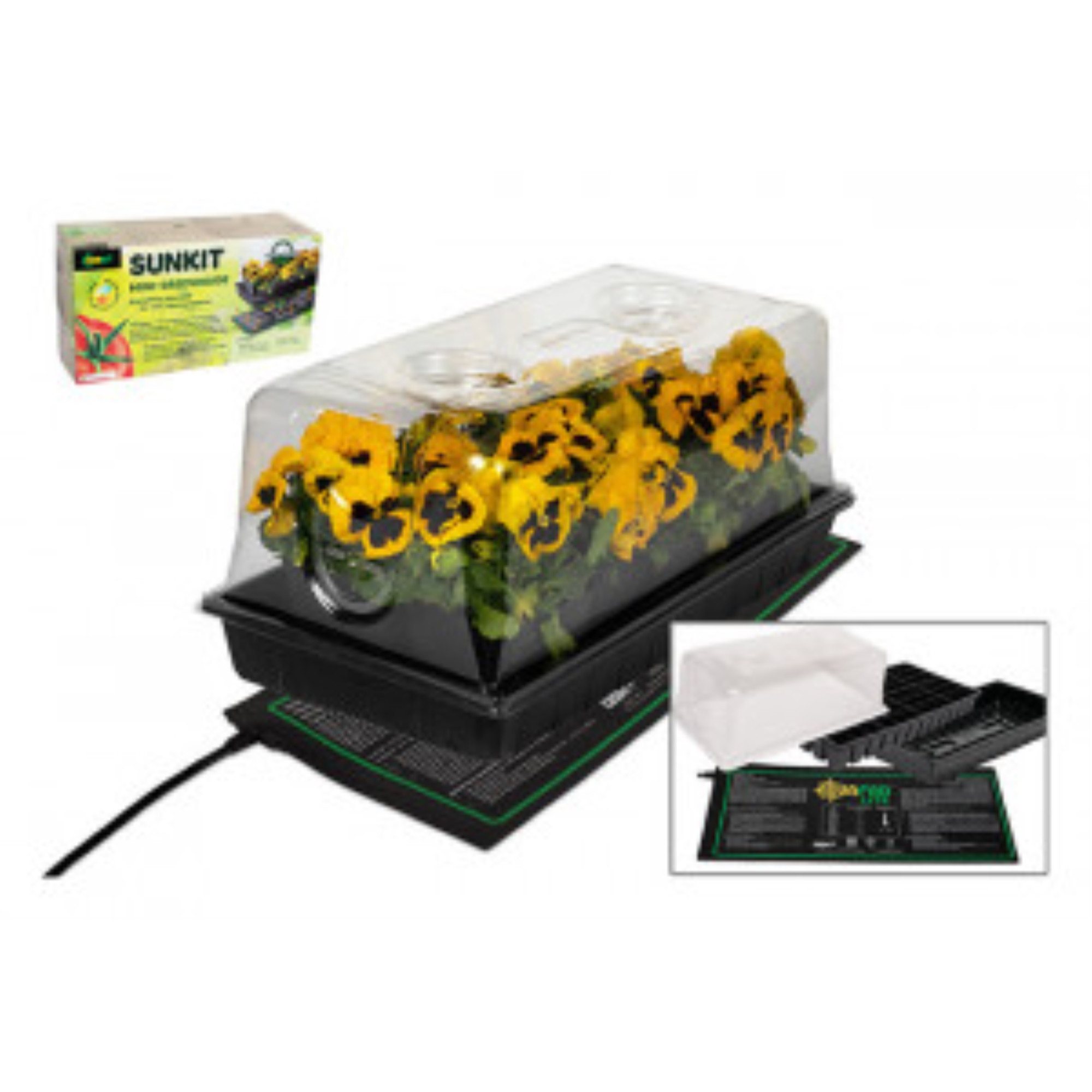 SUNKIT Seed Starting Mini-Greenhouse Kit for Growing Herbs & Flowers
