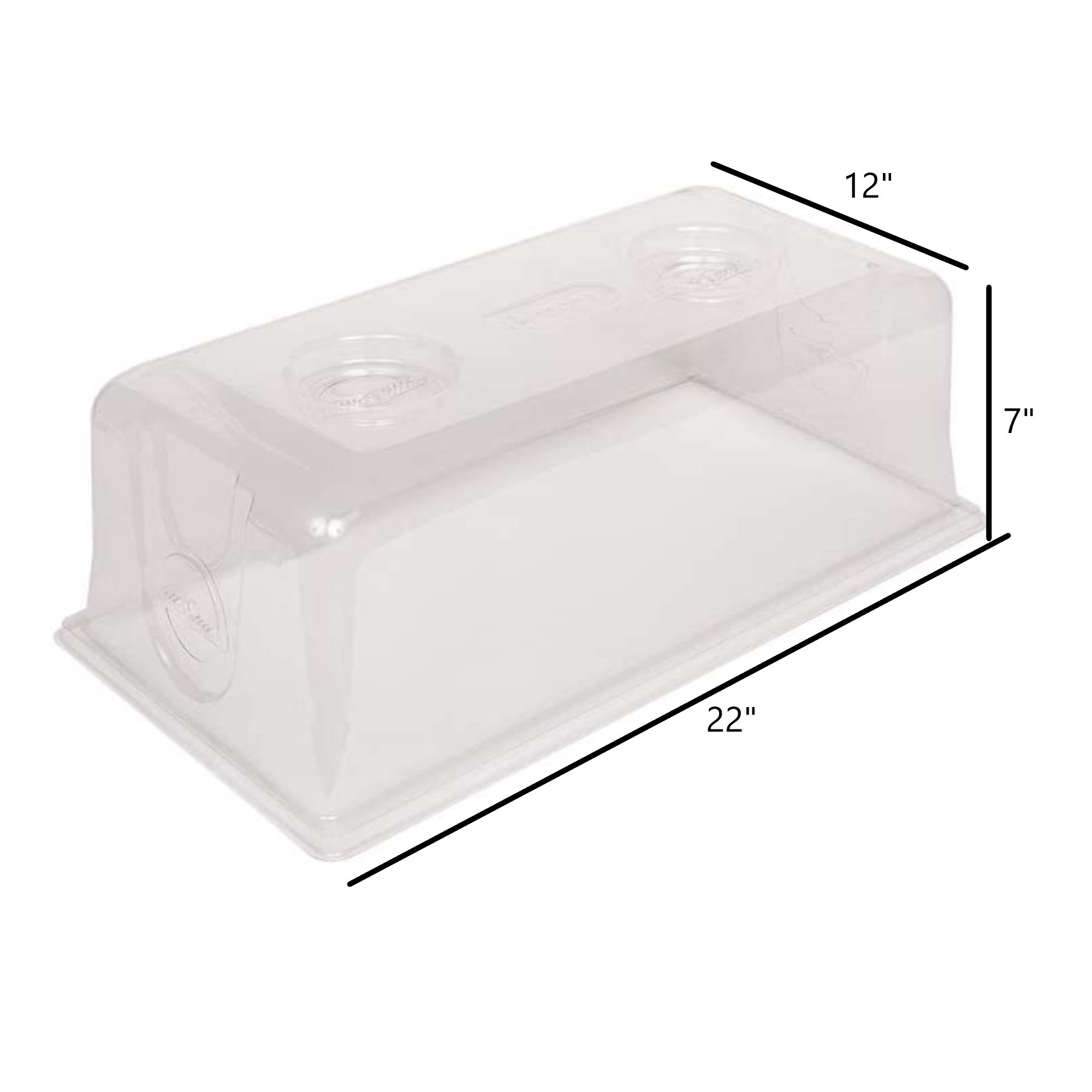 SUNPACK Sundome Plastic Multi-Vented Humidity Dome, Clear, 7"