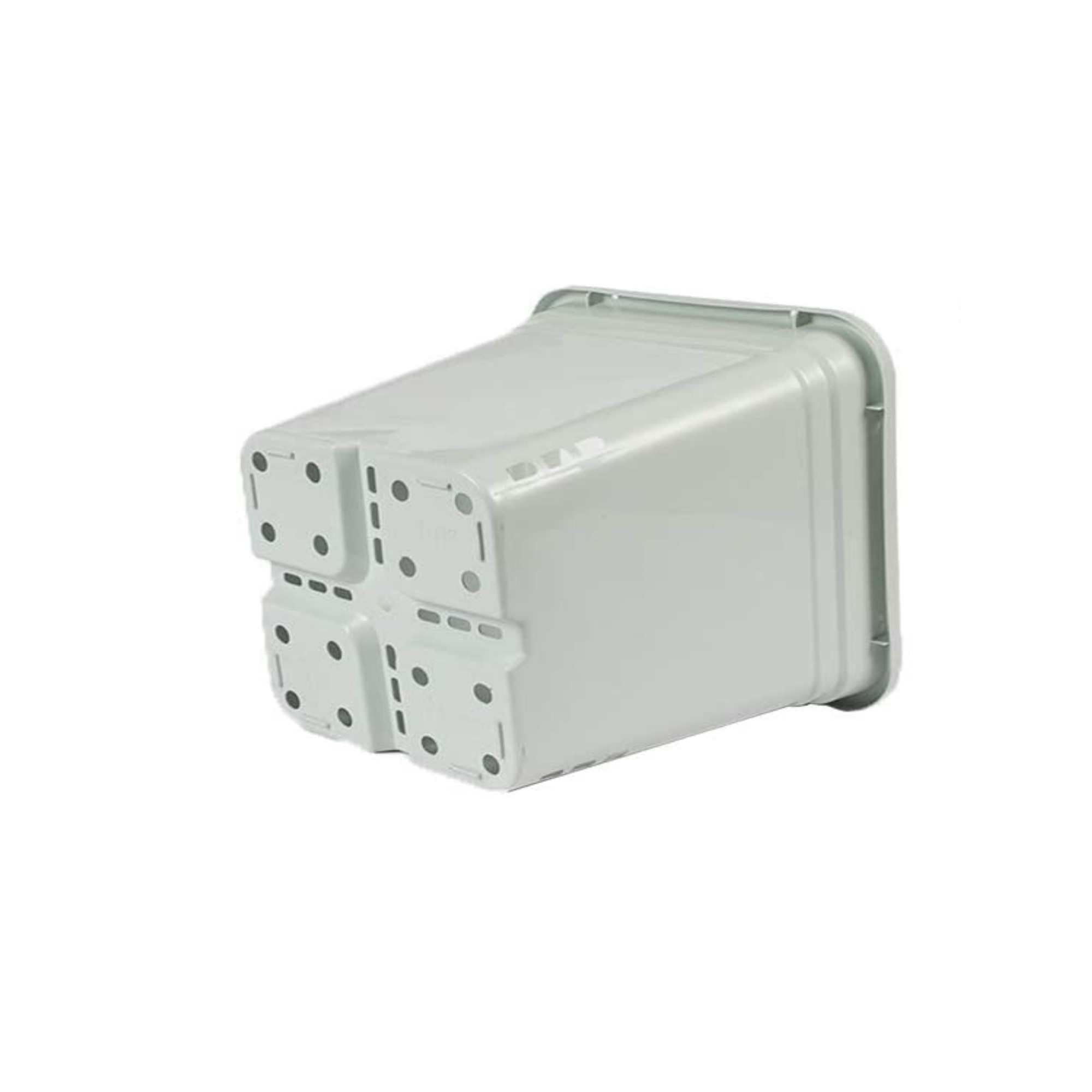 SUNPACK Square Tall Plastic Nursery Pot, White, 12in