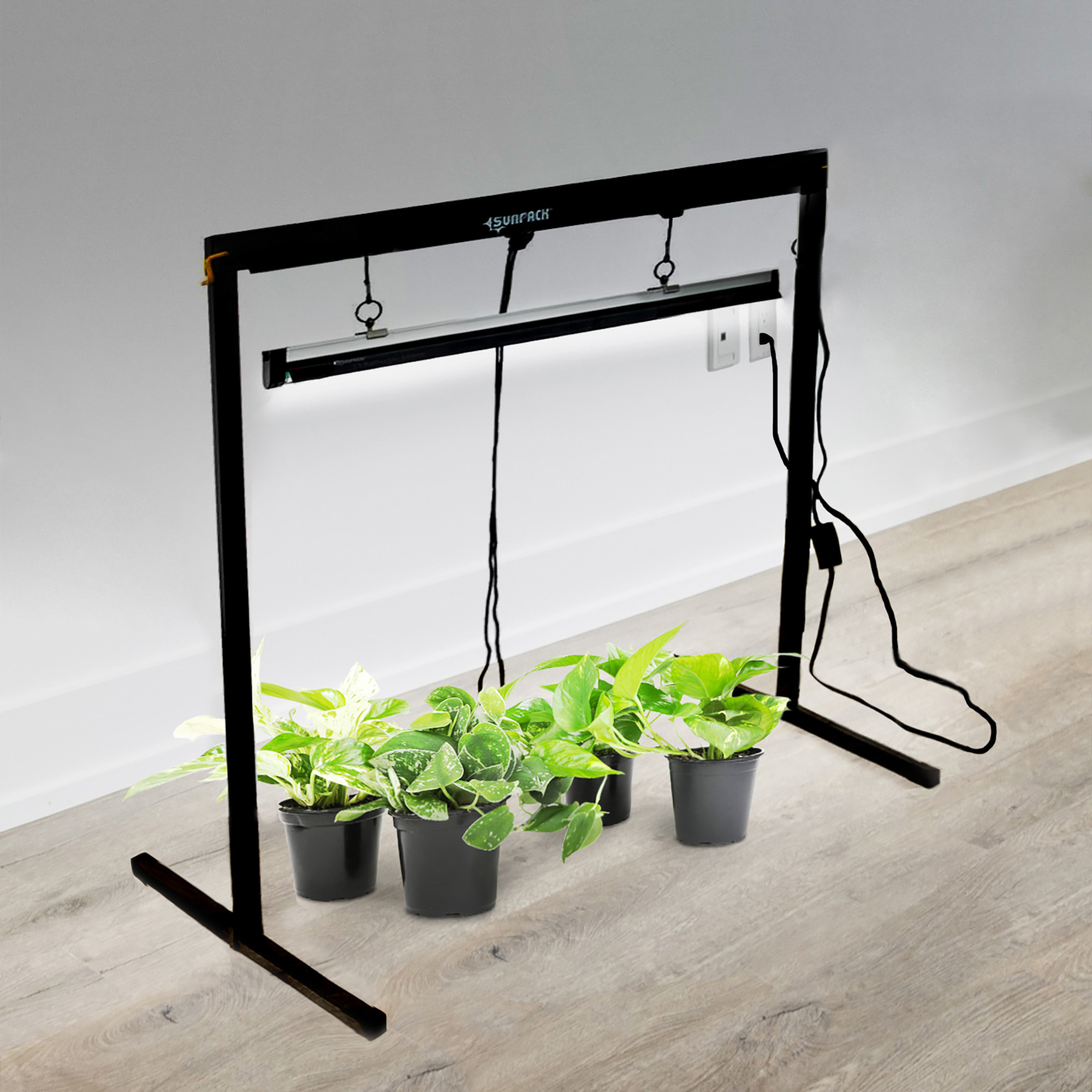 SUNPACK Metal Grow Light Stand with T5 Light System, 26.4