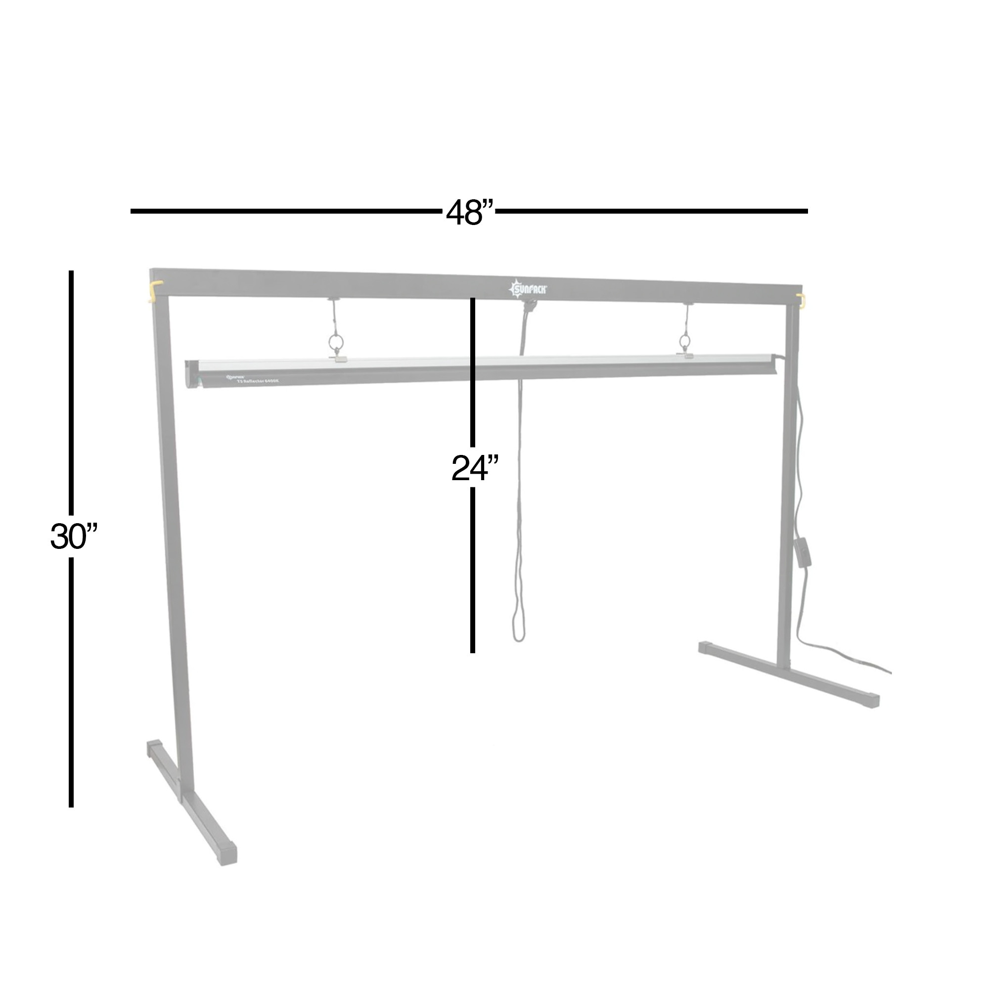 SUNPACK Metal Grow Light Stand with T5 Light System, 48"
