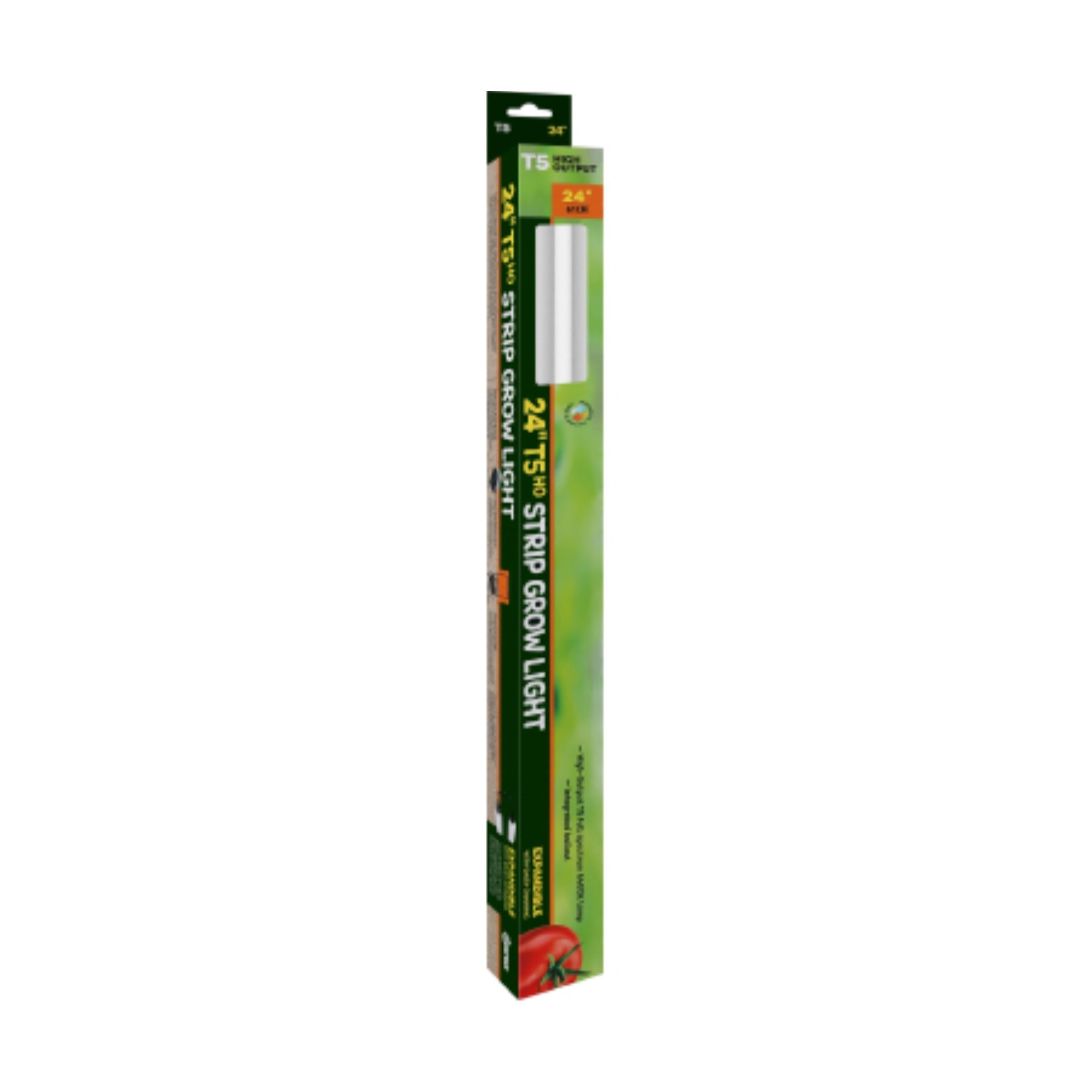 SUNPACK High Output T5HO 24W 6400K Full Spectrum Strip Grow Light, White, 24"