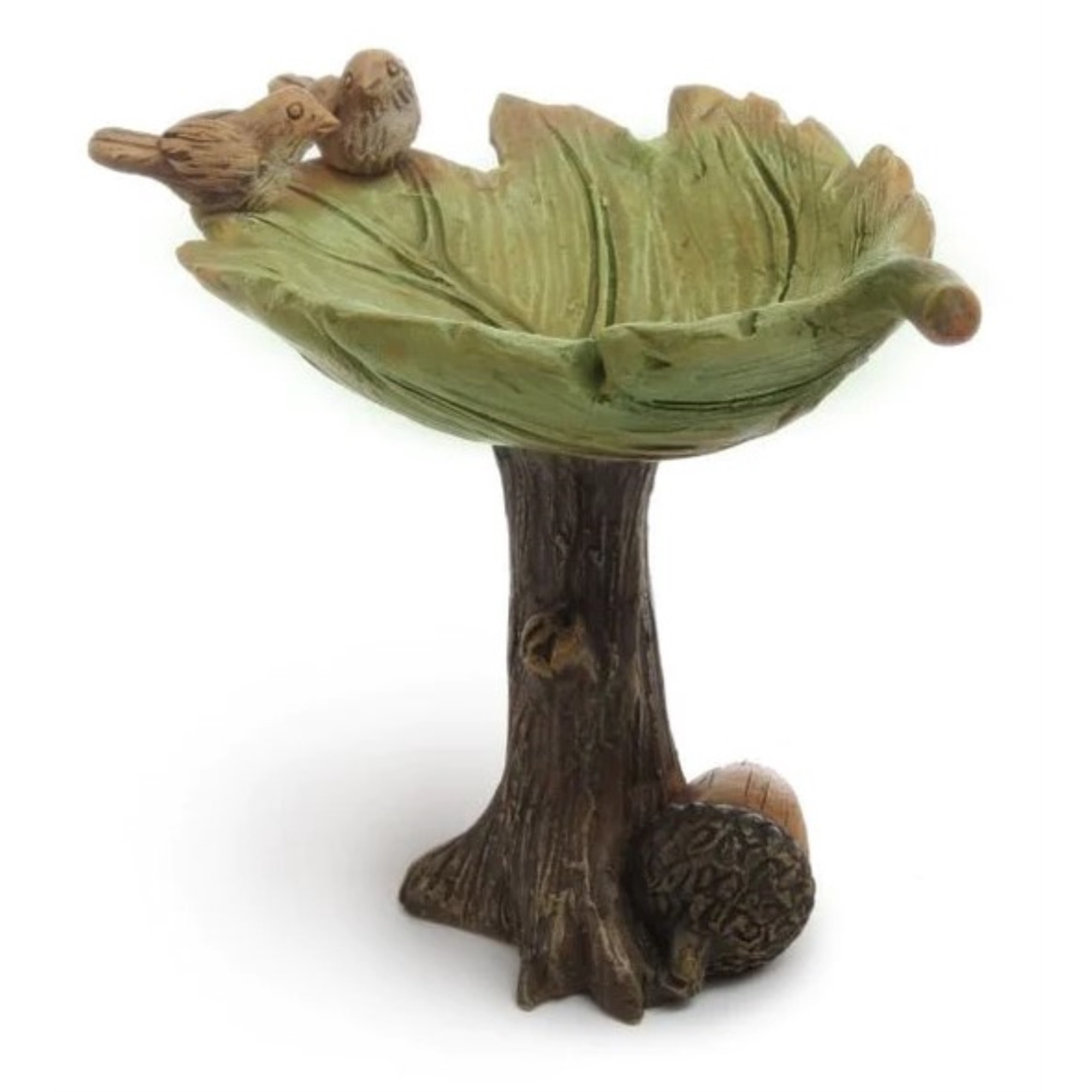 Marshall Home & Garden Fairy Garden Woodland Knoll Collection, Leaf Bird Bath