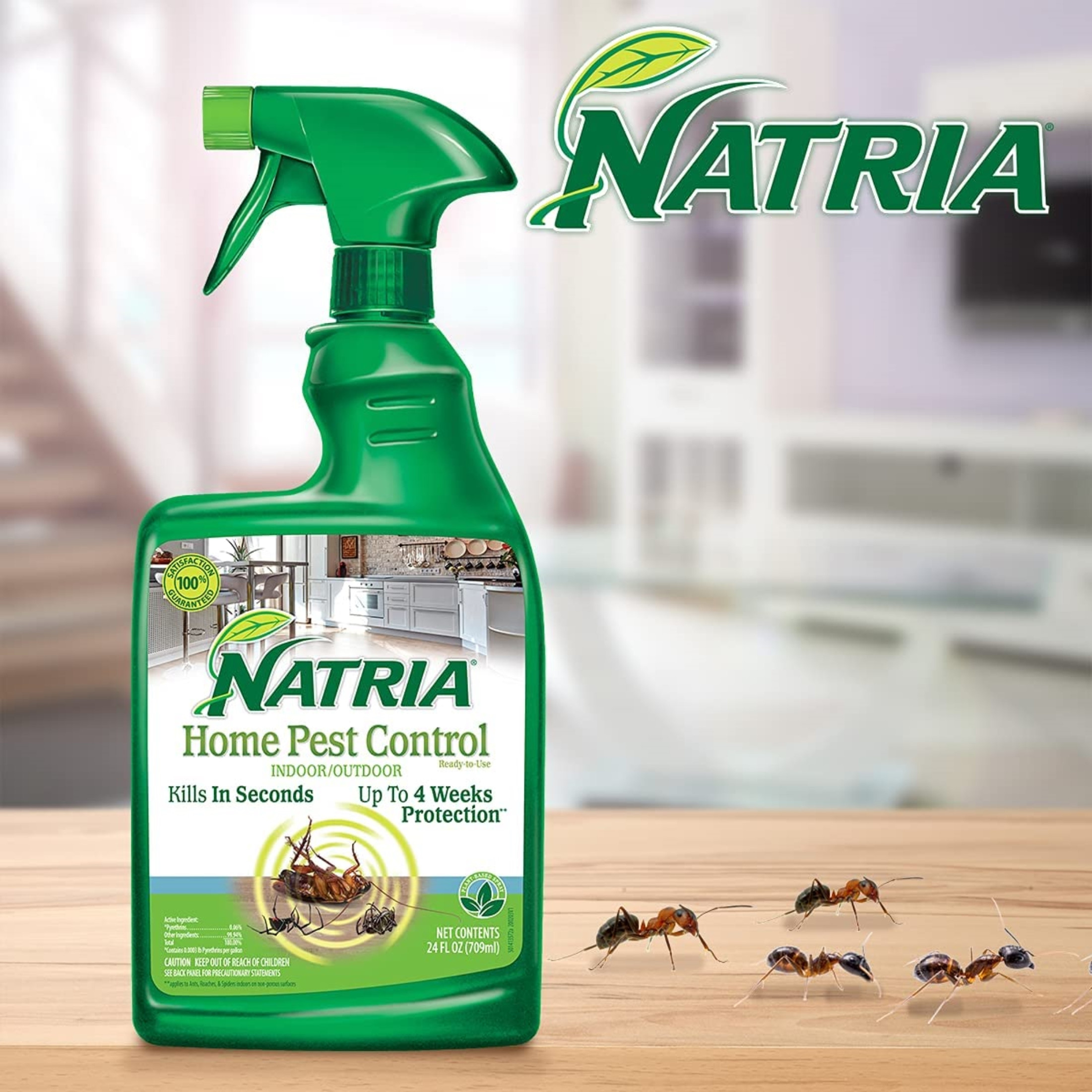 Natria Home Pest Control Bug Killer for Indoor /Outdoor, Ready-to-Use, 24 oz
