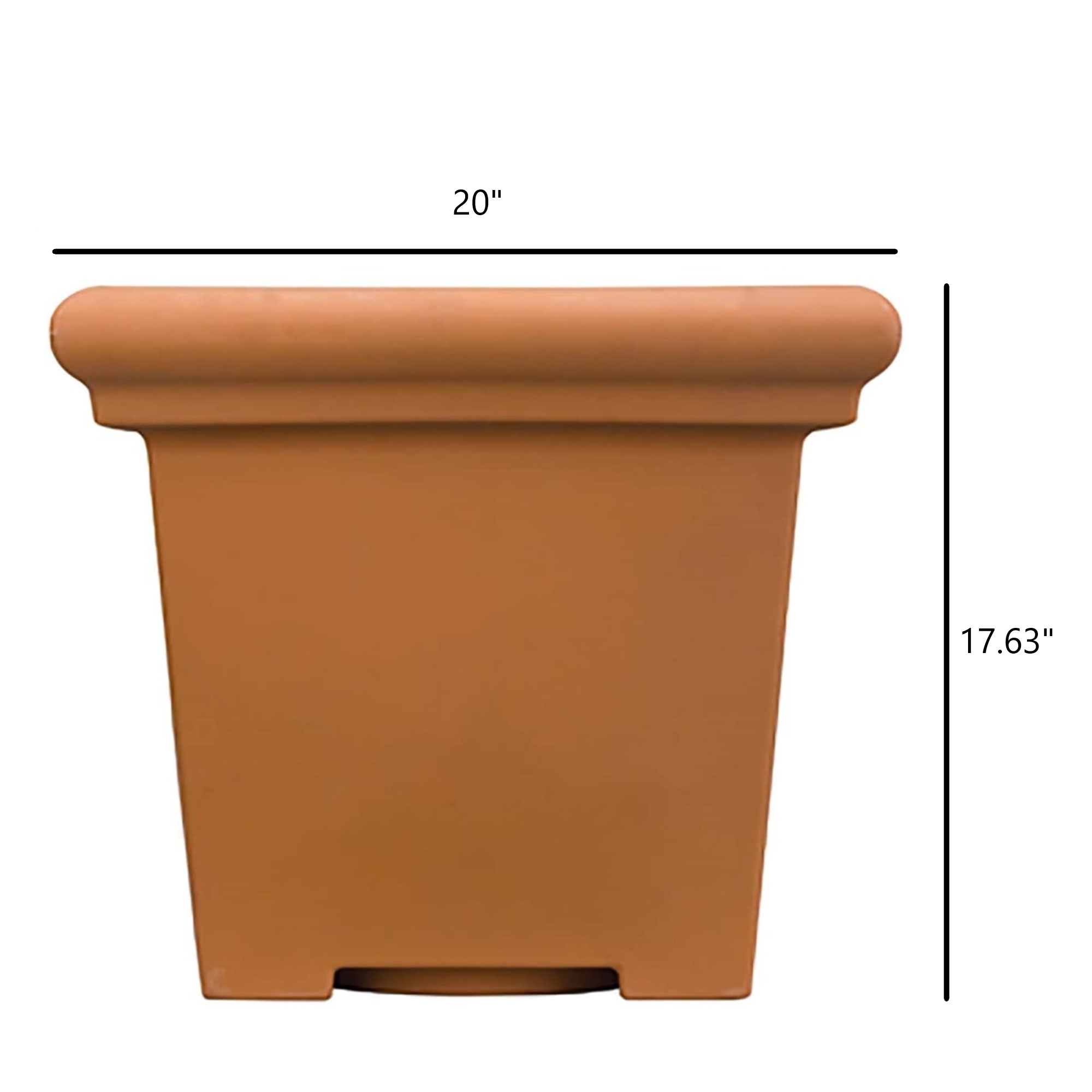 HC Companies Terrazzo Übertopf Quadratisch – Groß, UV-beständig & Mit Drainage