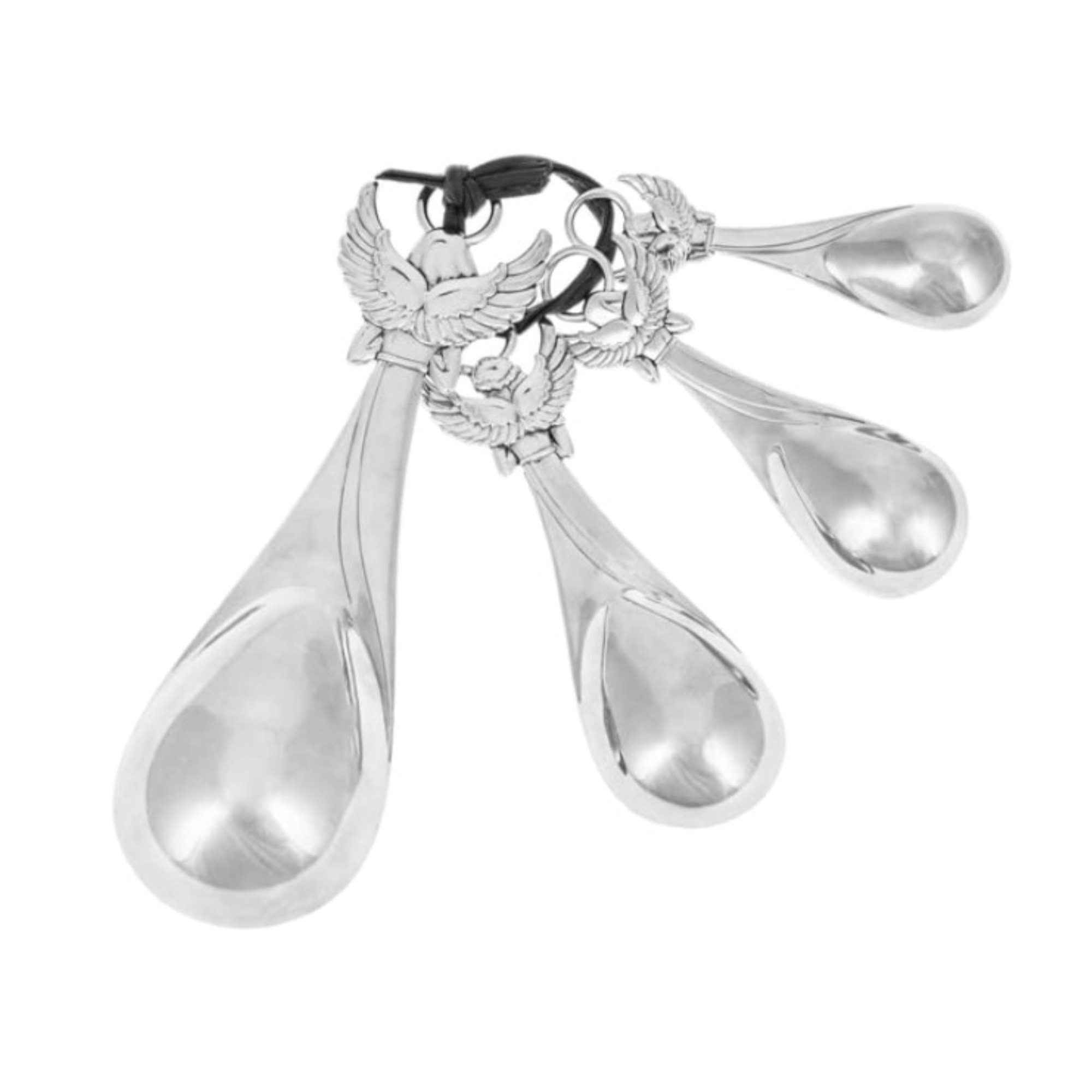 Ganz 4-Piece Zinc Alloy Measuring Spoon Set For Kitchen, Angels
