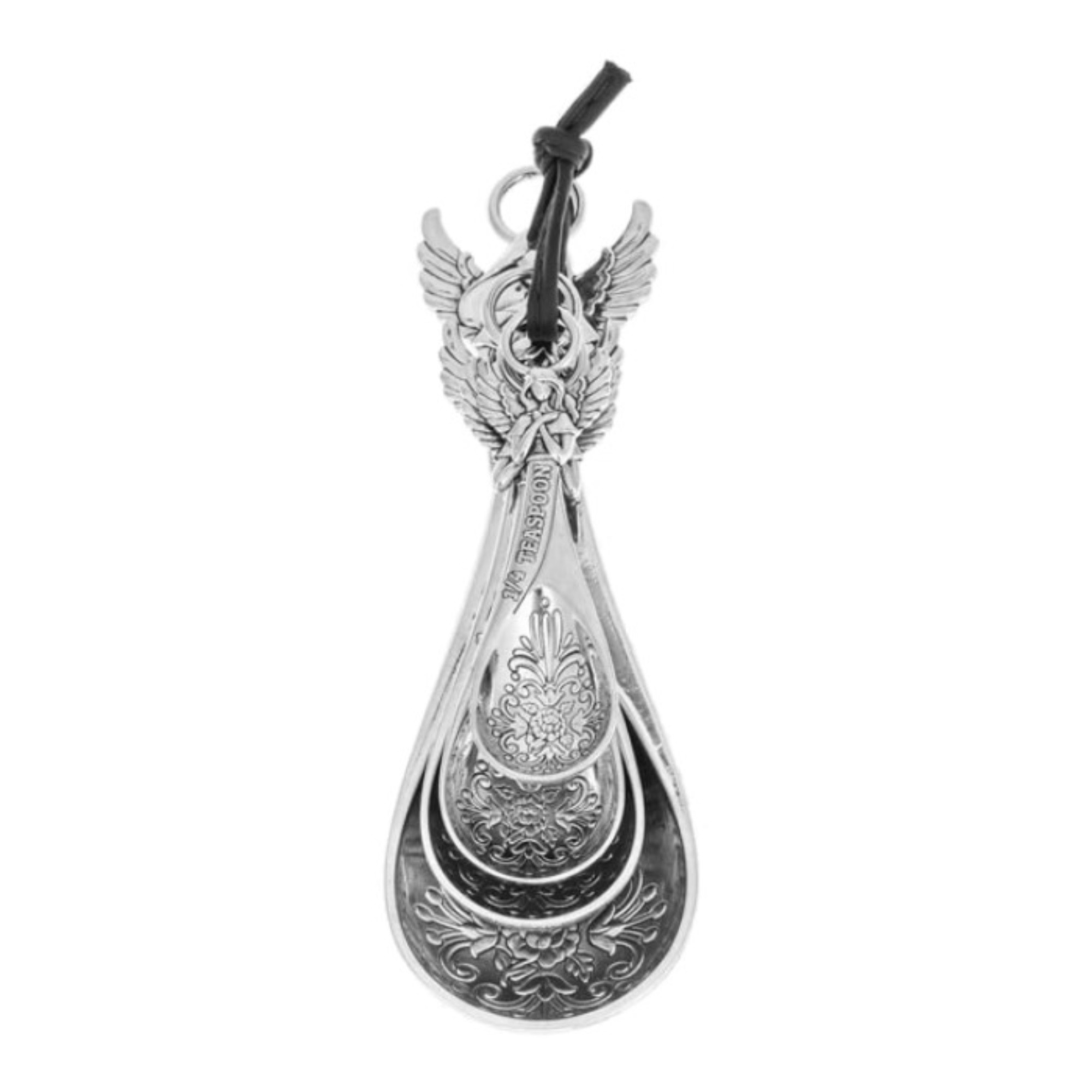 Ganz 4-Piece Zinc Alloy Measuring Spoon Set For Kitchen, Angels