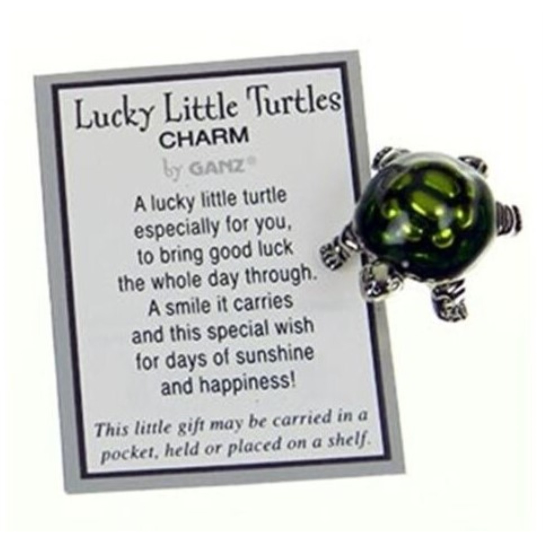 GANZ Metal Lucky Little Turtle Pocket Charm with Story Card – Inspirational Mini Keepsake Gift GANZ Metal Lucky Little Turtle Pocket Charm with Story Card – Inspirational Mini Keepsake Gift