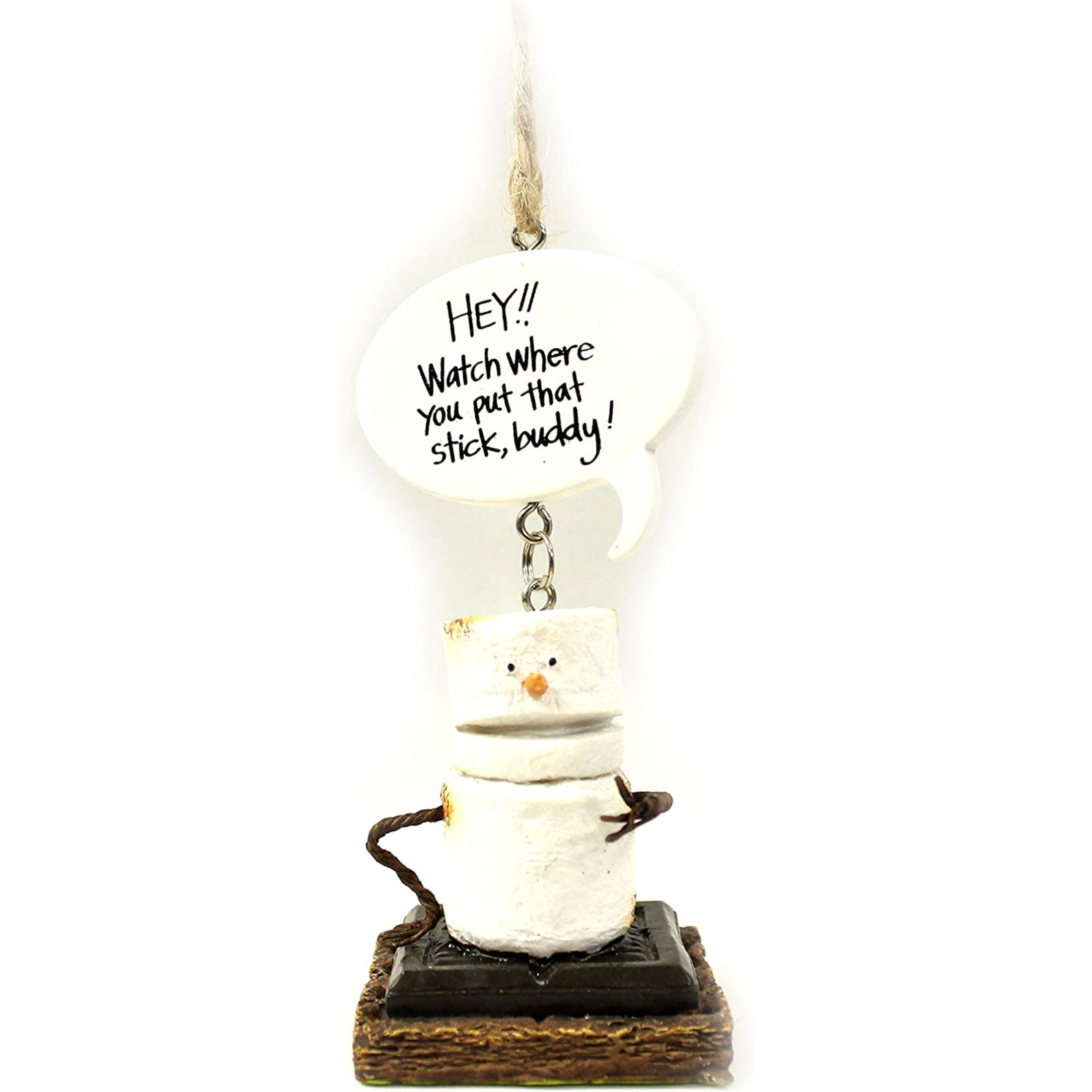 Ganz S'mores Resin Holiday Ornament, Watch Where You Put That Stick
