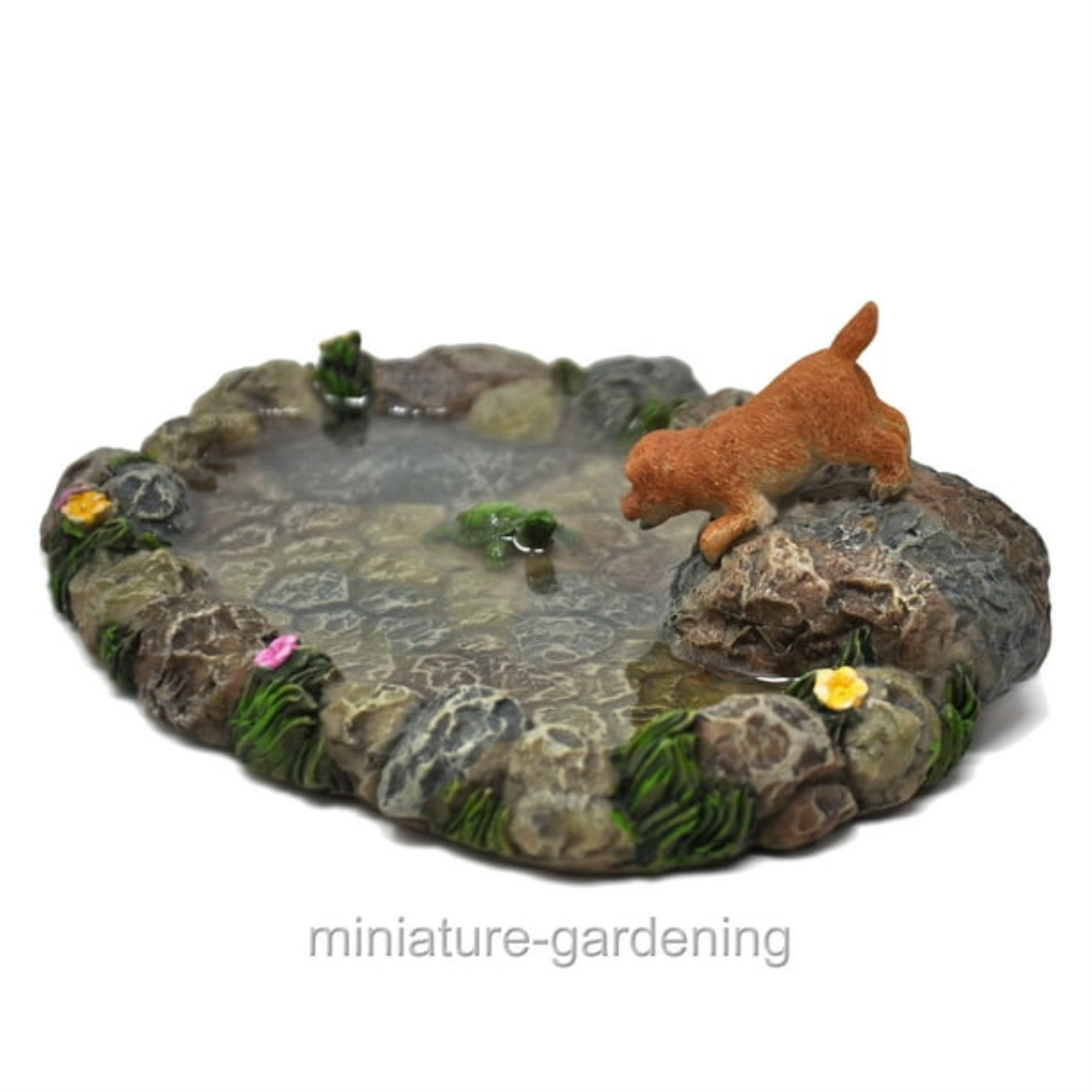 Marshall Home & Garden Fairy Garden Woodland Knoll Collection, Pond Friends