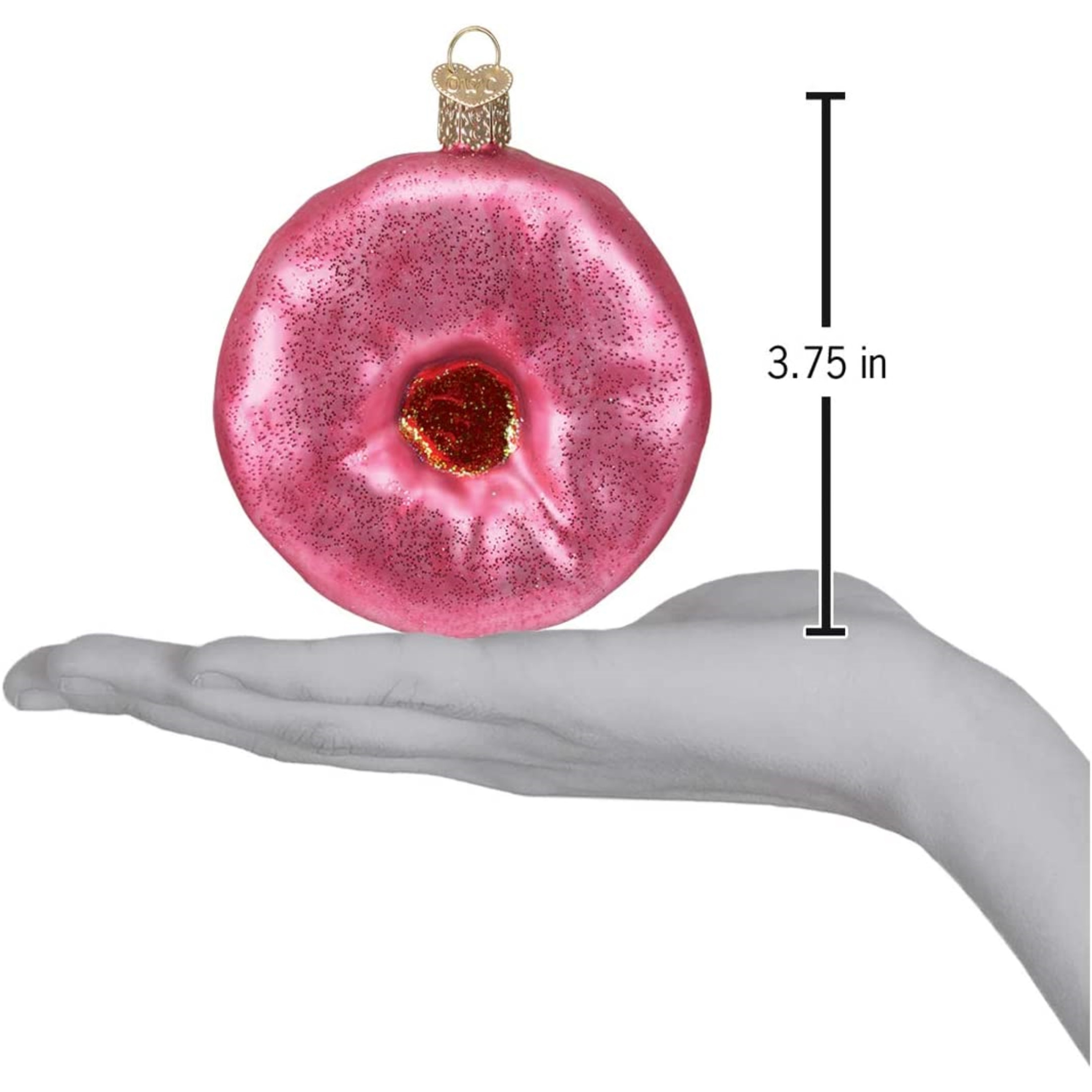 Old World Christmas Blown Glass Ornament for Christmas Tree, Frosted Donuts, Assorted (Pack of 2)