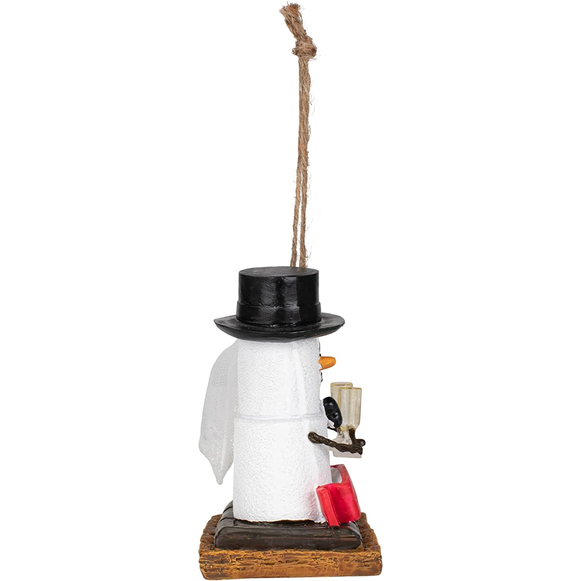 Ganz Resin Ornament for Christmas Tree, S’mores Snowman Couple 1st Christmas