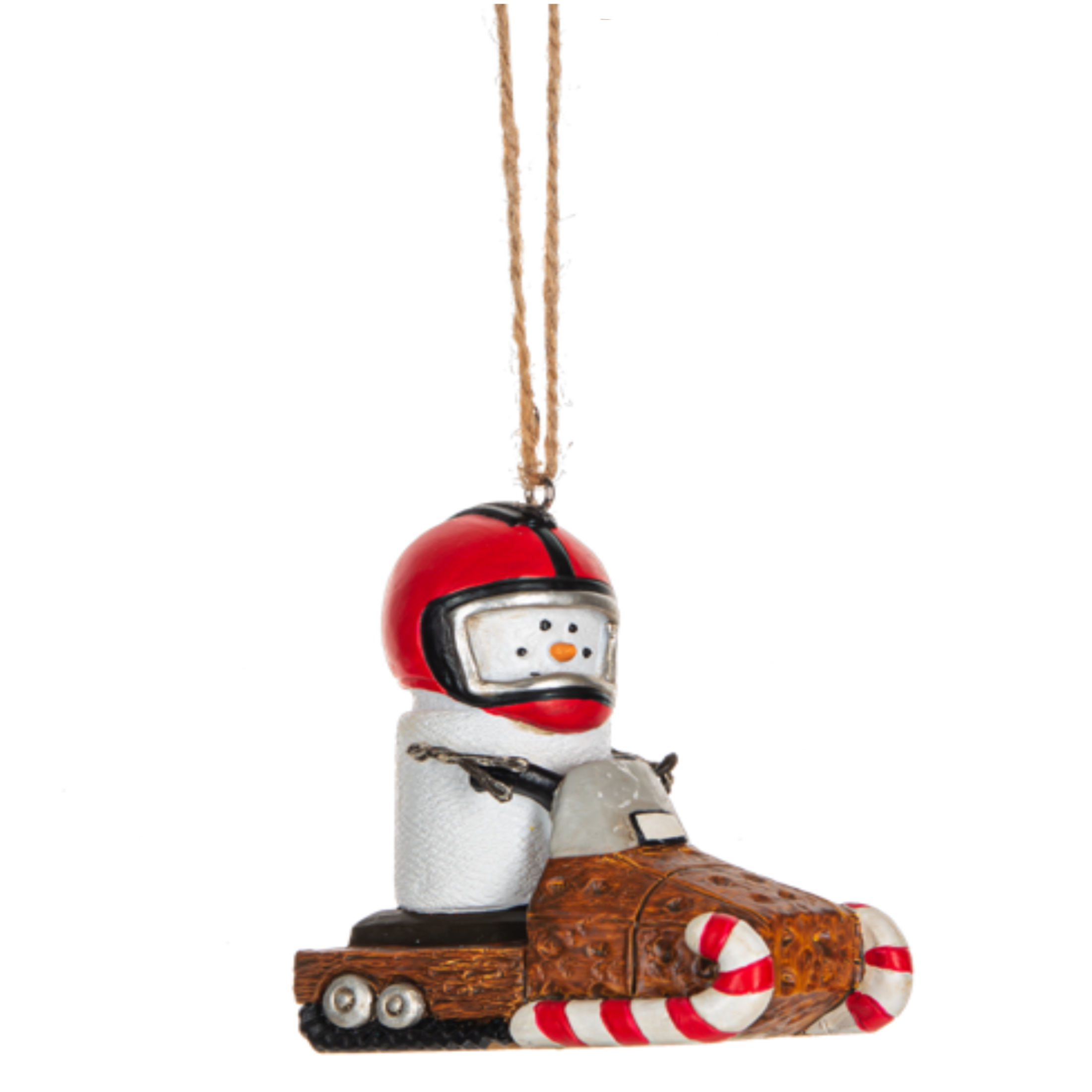 Ganz Smores Snowmobile Snowman Plastic Holiday Christmas Ornament