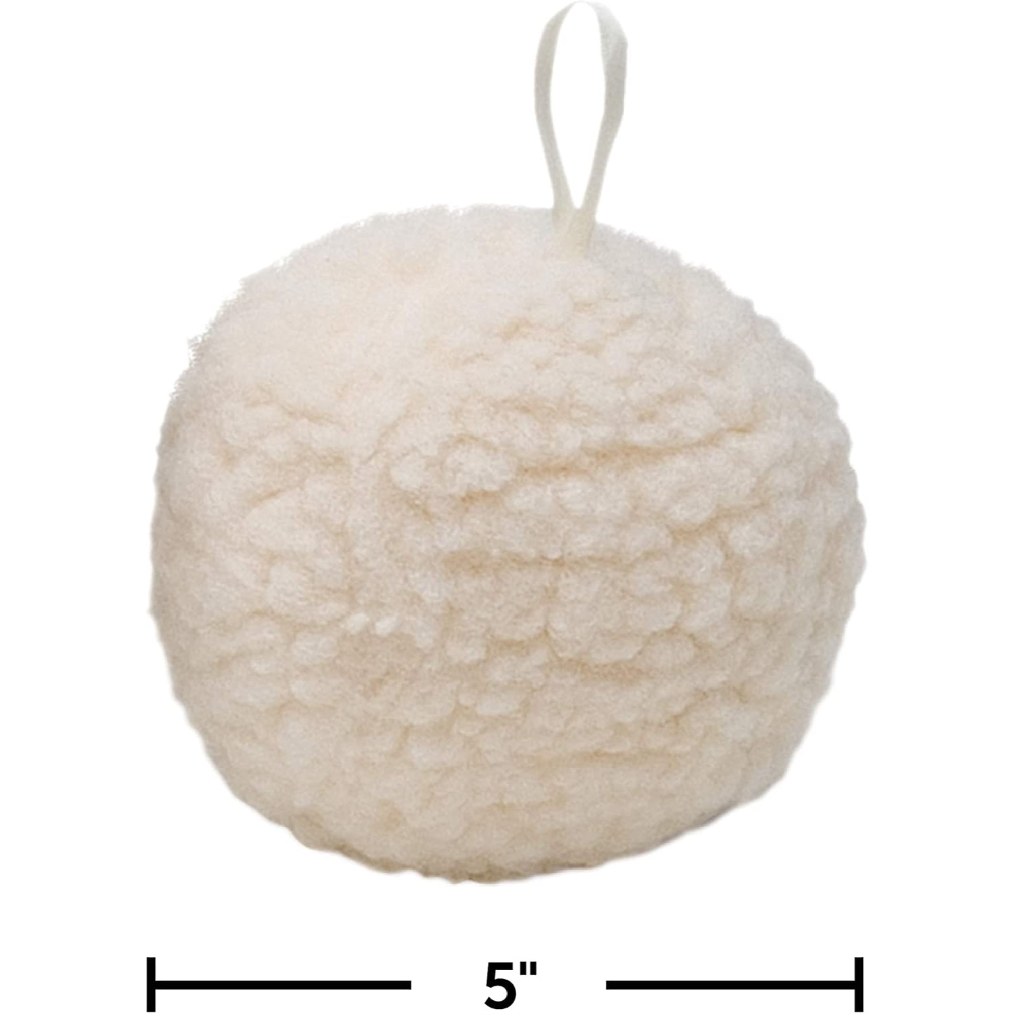 PetSafe Sheepskin Ball, Soft and Fluffy, Small Machine Washable, White