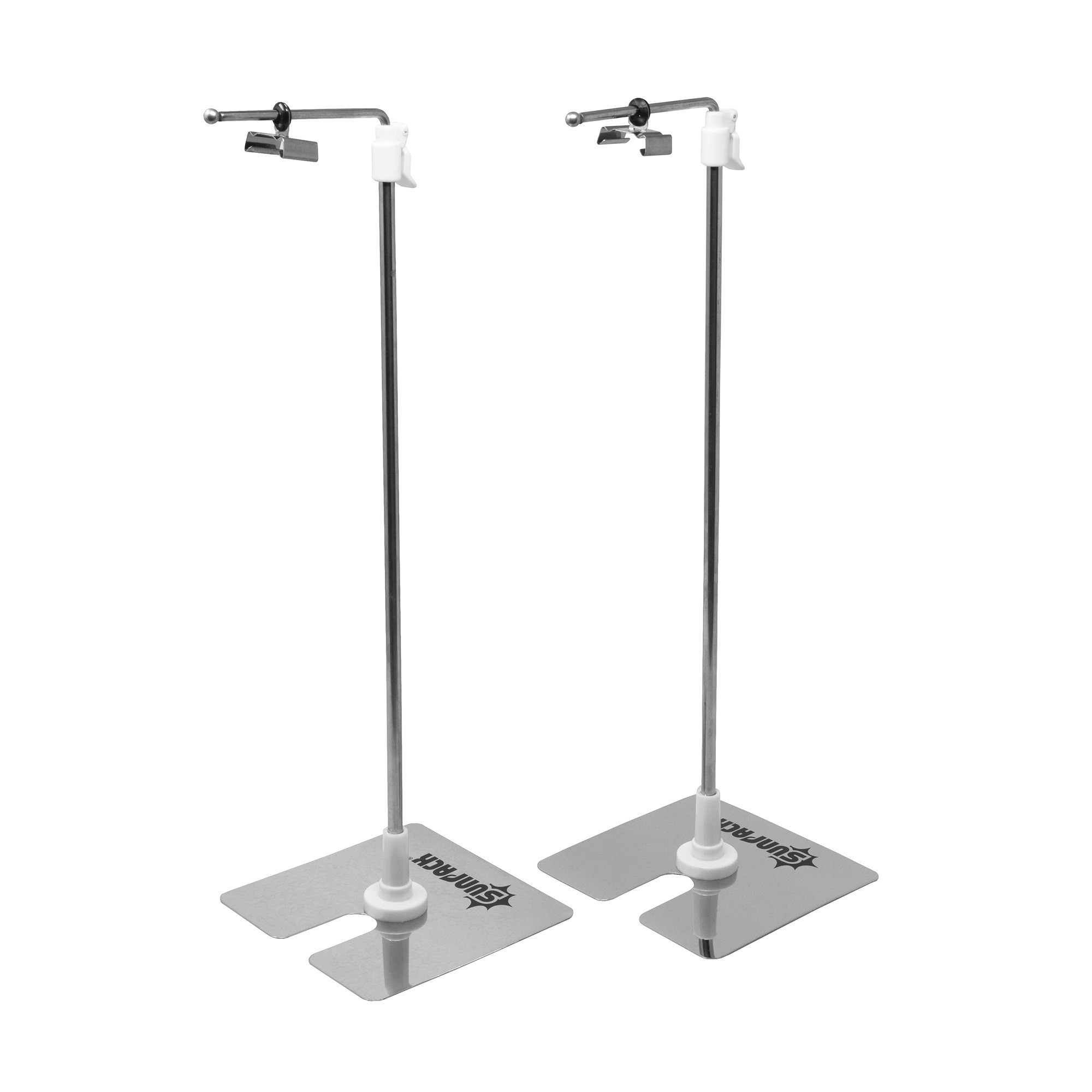 SUNPACK Single Mini Metal Light Stand, Silver, 16in (Pack of 2)