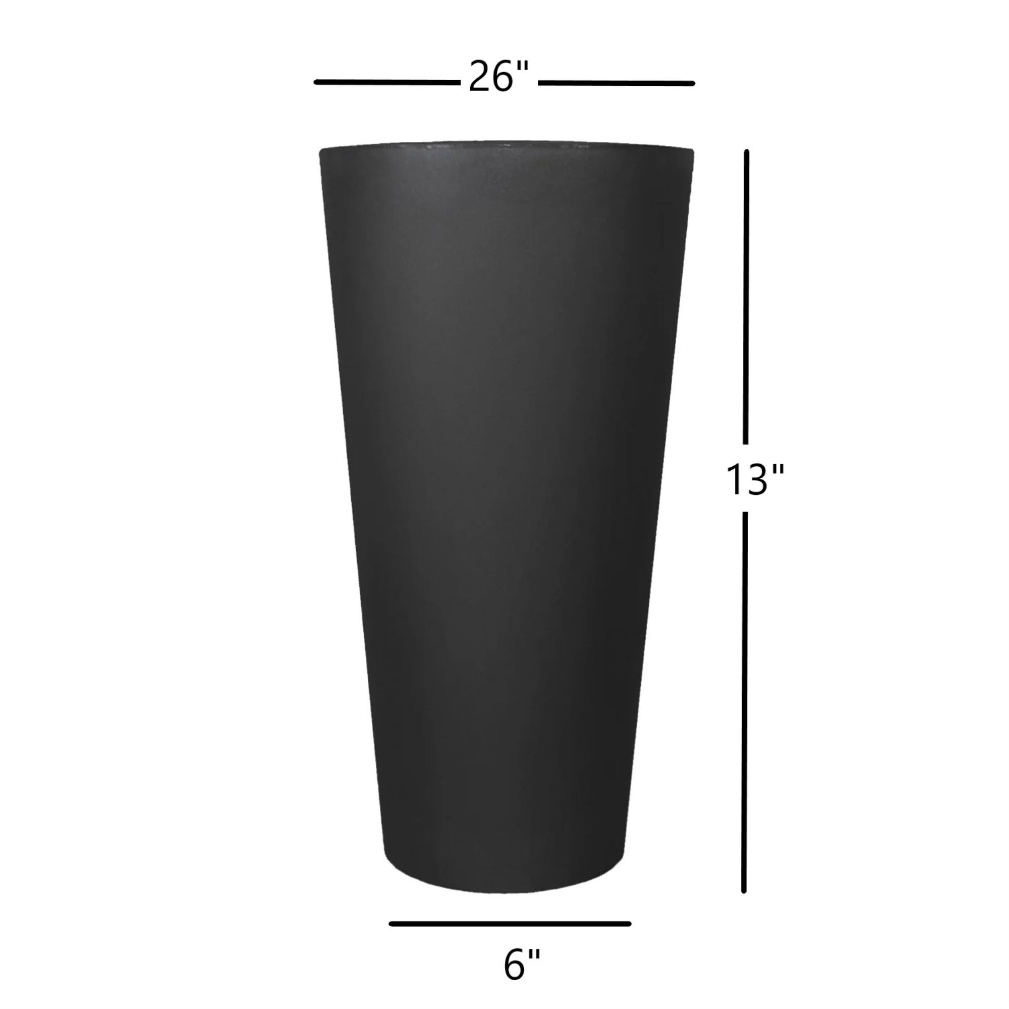 Tusco Products Cosmopolitan Tall Round Plastic Indoor/Outdoor Planter