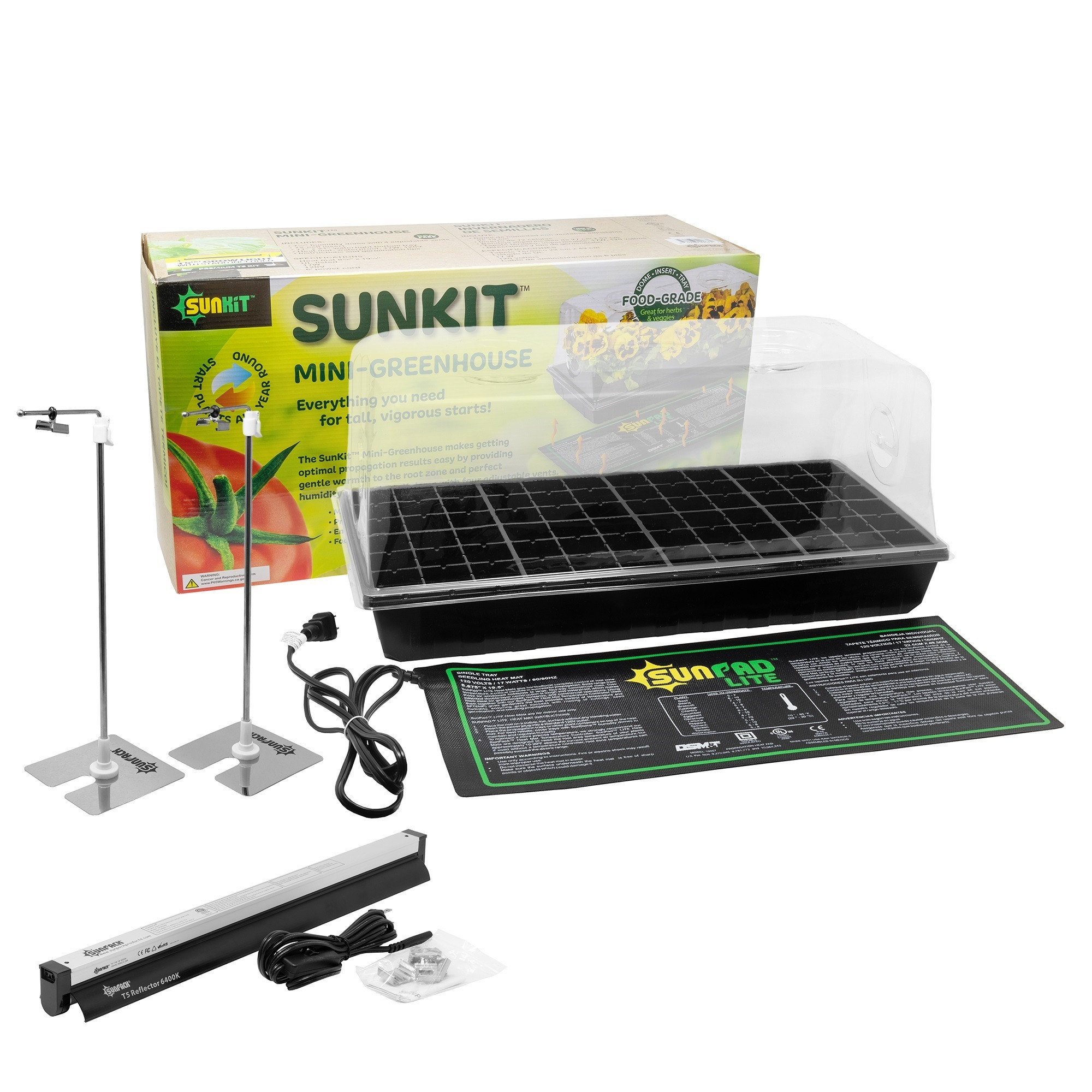 SUNKIT LED BPA-Free Seed Starting Mini-Greenhouse Kit