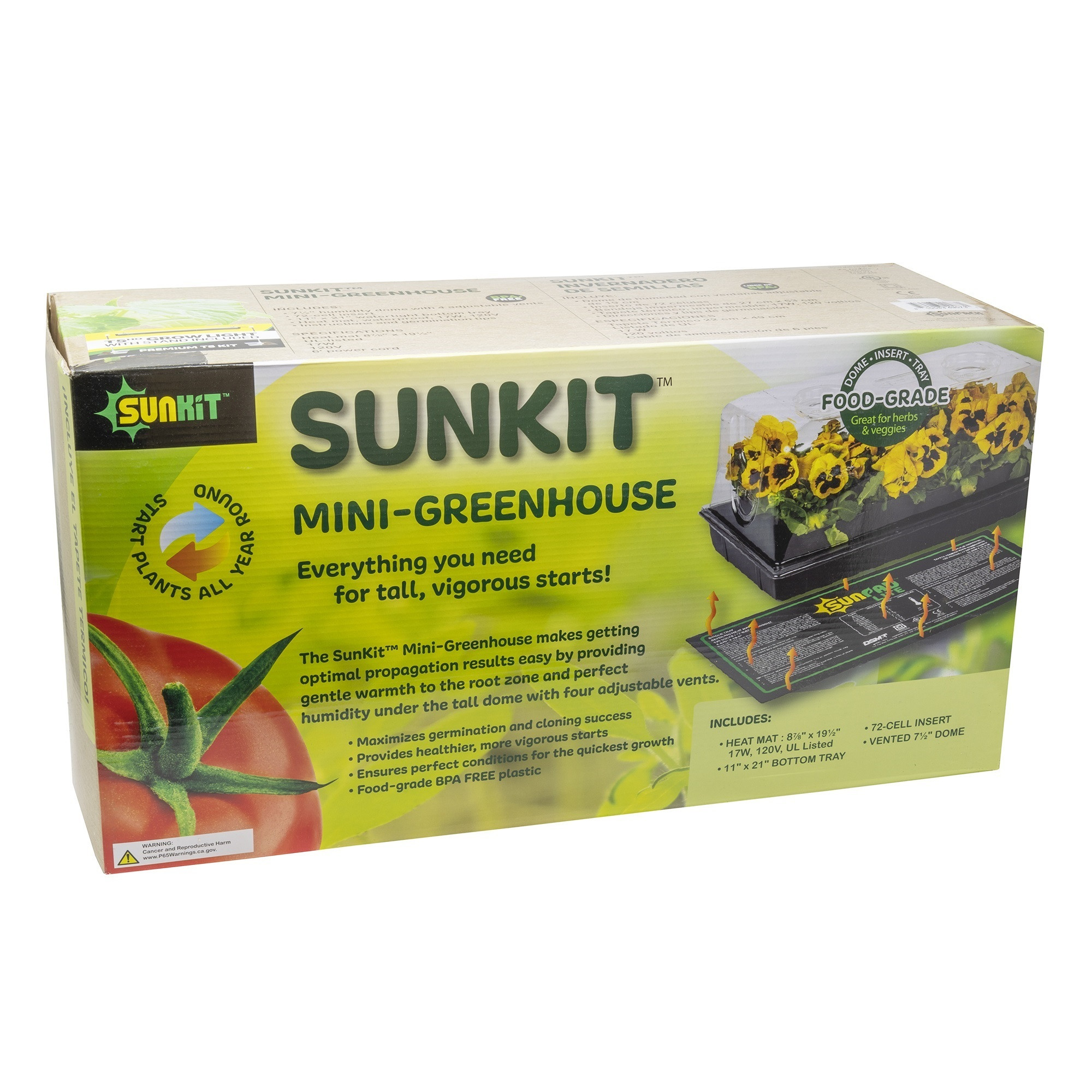 SUNKIT LED BPA-Free Seed Starting Mini-Greenhouse Kit - Esbenshades