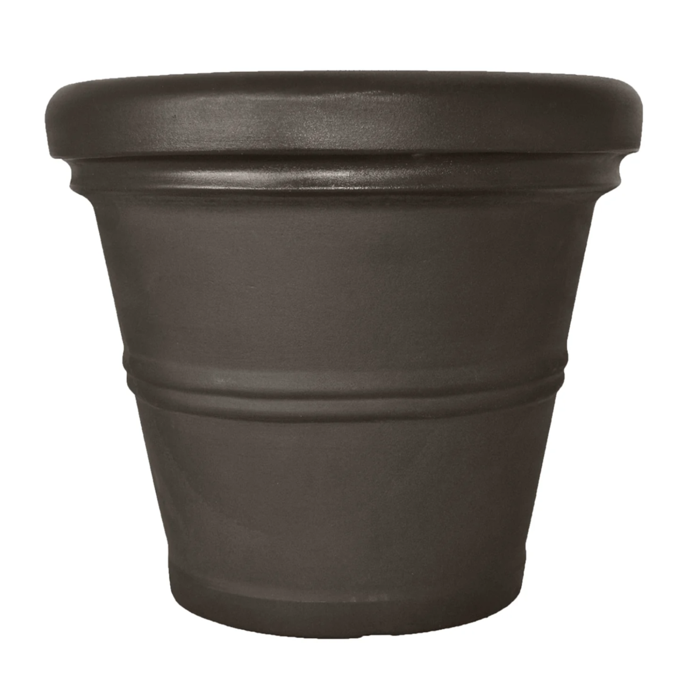 Tusco Products Rolled Rim Round Plastic Planter