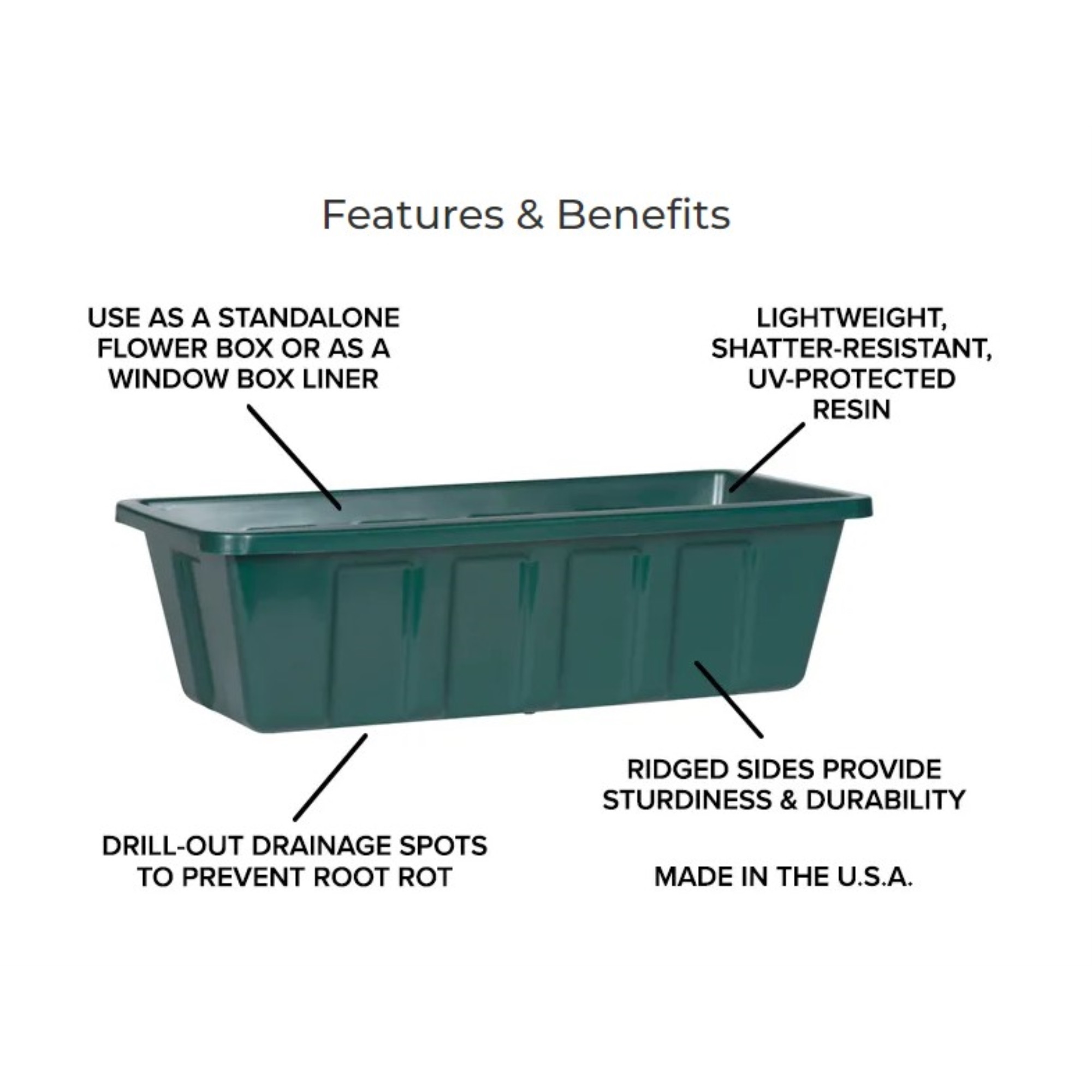Novelty Poly-Pro Indoor/Outdoor Plastic Planter Box Liner