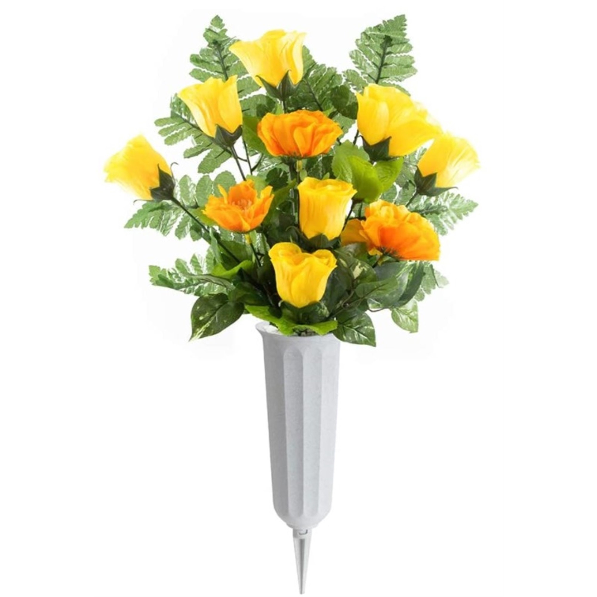 Novelty Plastic Round Bottom Memorial Vase, 9.75" H (Pack of 1)