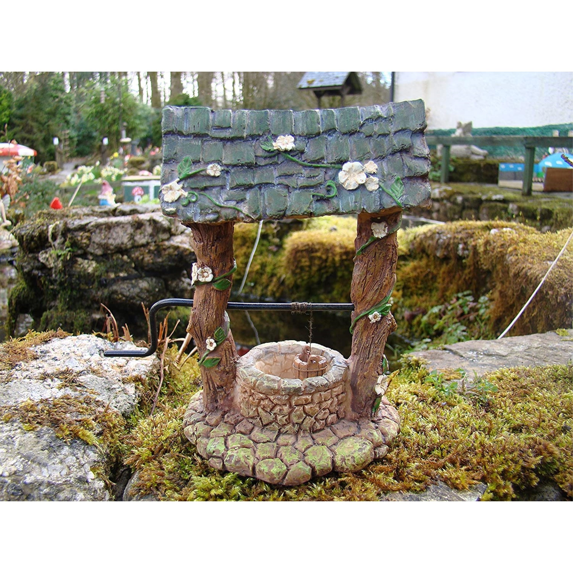 Marshall Home & Garden Fairy Garden Woodland Knoll Collection, Well with Bucket