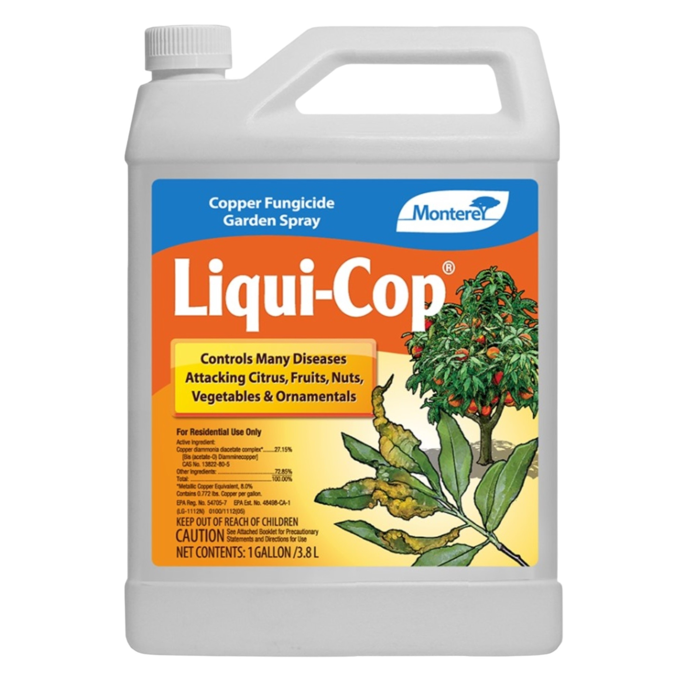 Monterey Liqui-Cop Copper Garden Spray Fungicide for Disease Prevention, Gallon