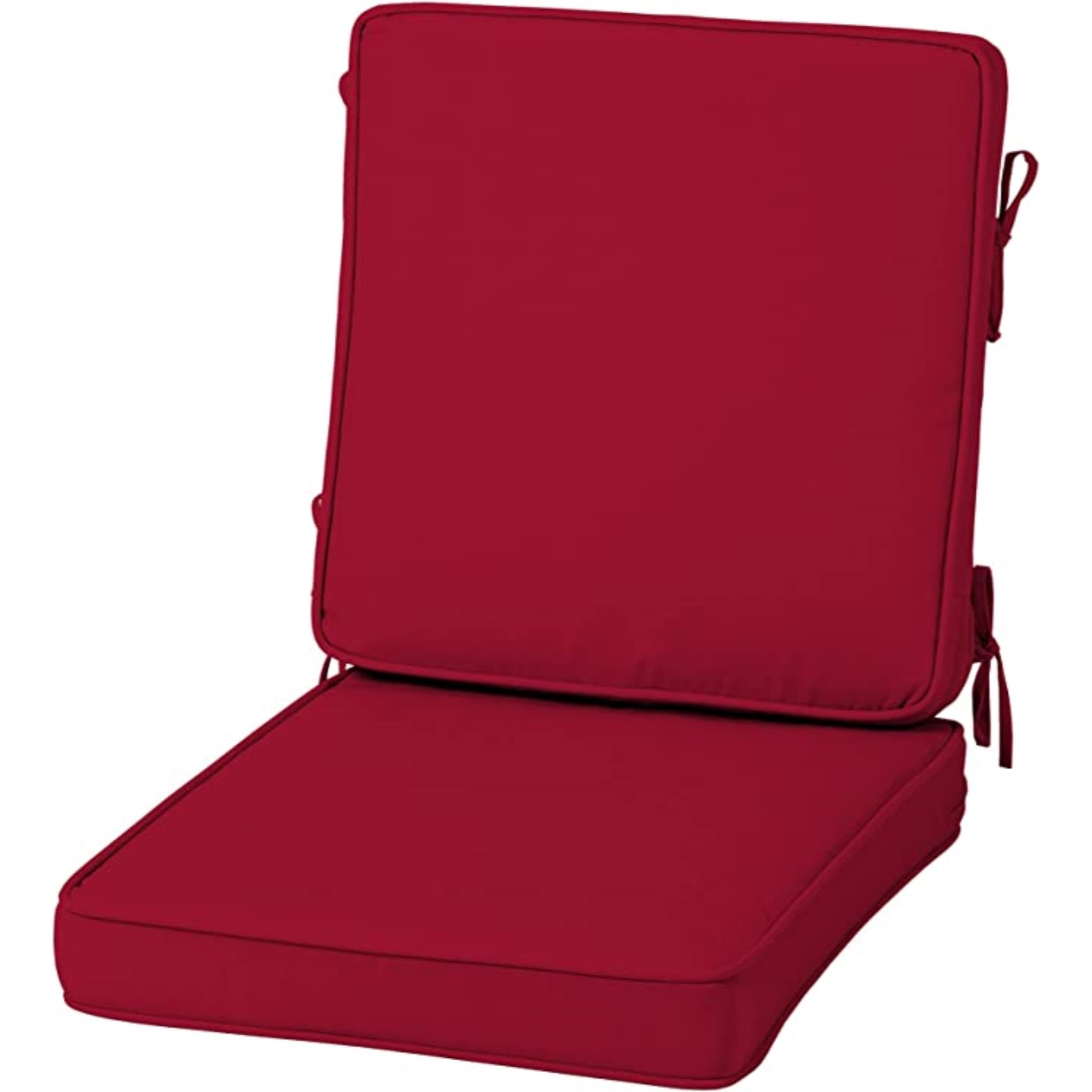 Arden Selections ProFoam 20 in. x 20 in. Caliente Red Outdoor High Back Chair Cushion
